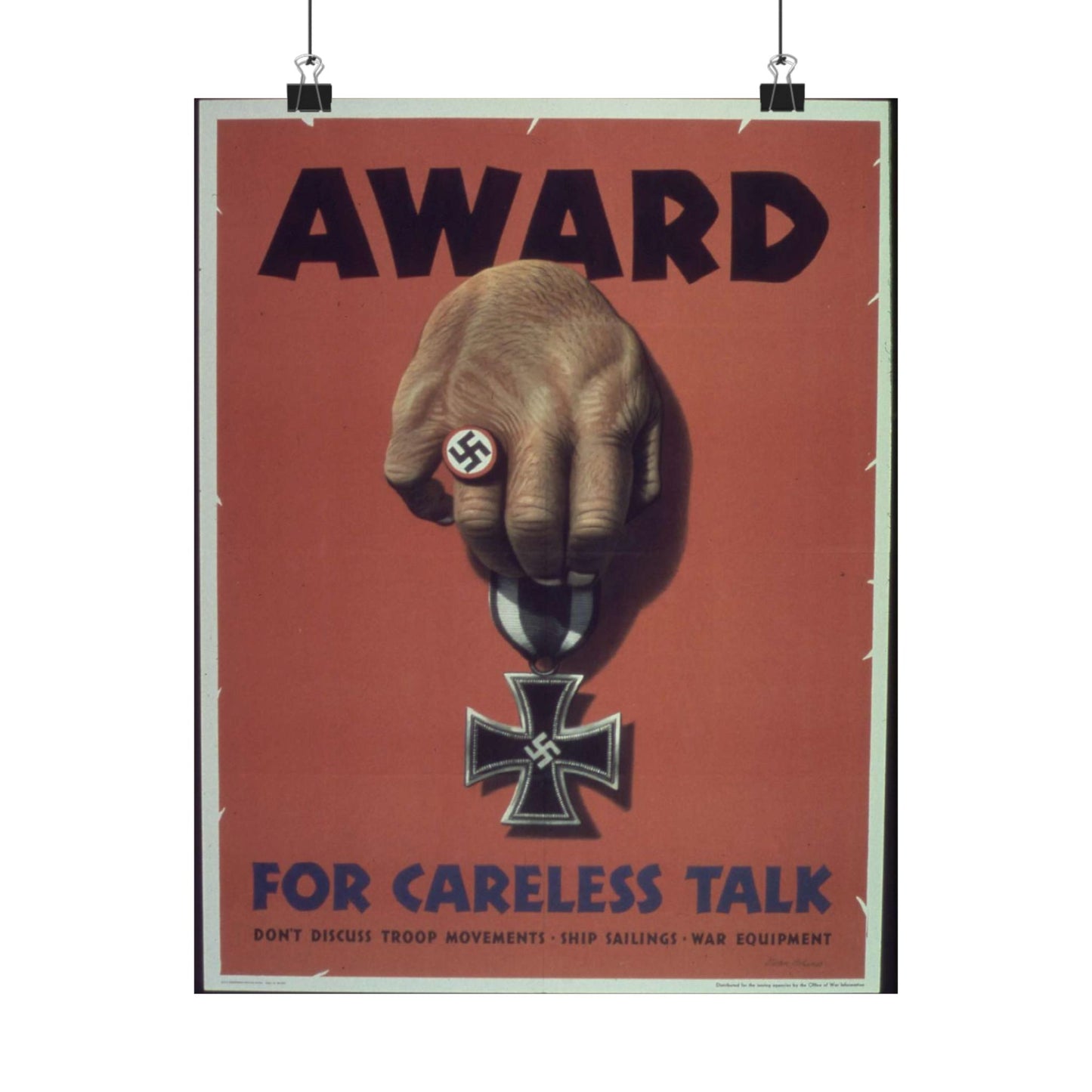 "Award for careless talk" - NARA - 513602 High Quality Matte Wall Art Poster for Home, Office, Classroom