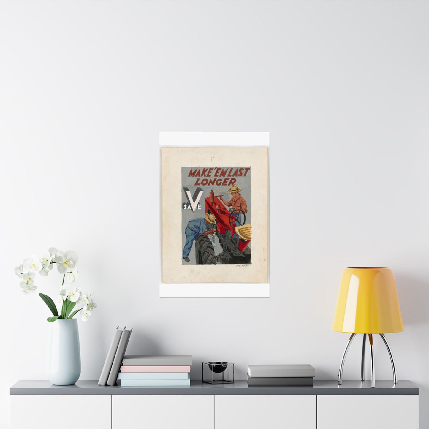 Make'em Last Longer -  Save [Joe Jones] High Quality Matte Wall Art Poster for Home, Office, Classroom