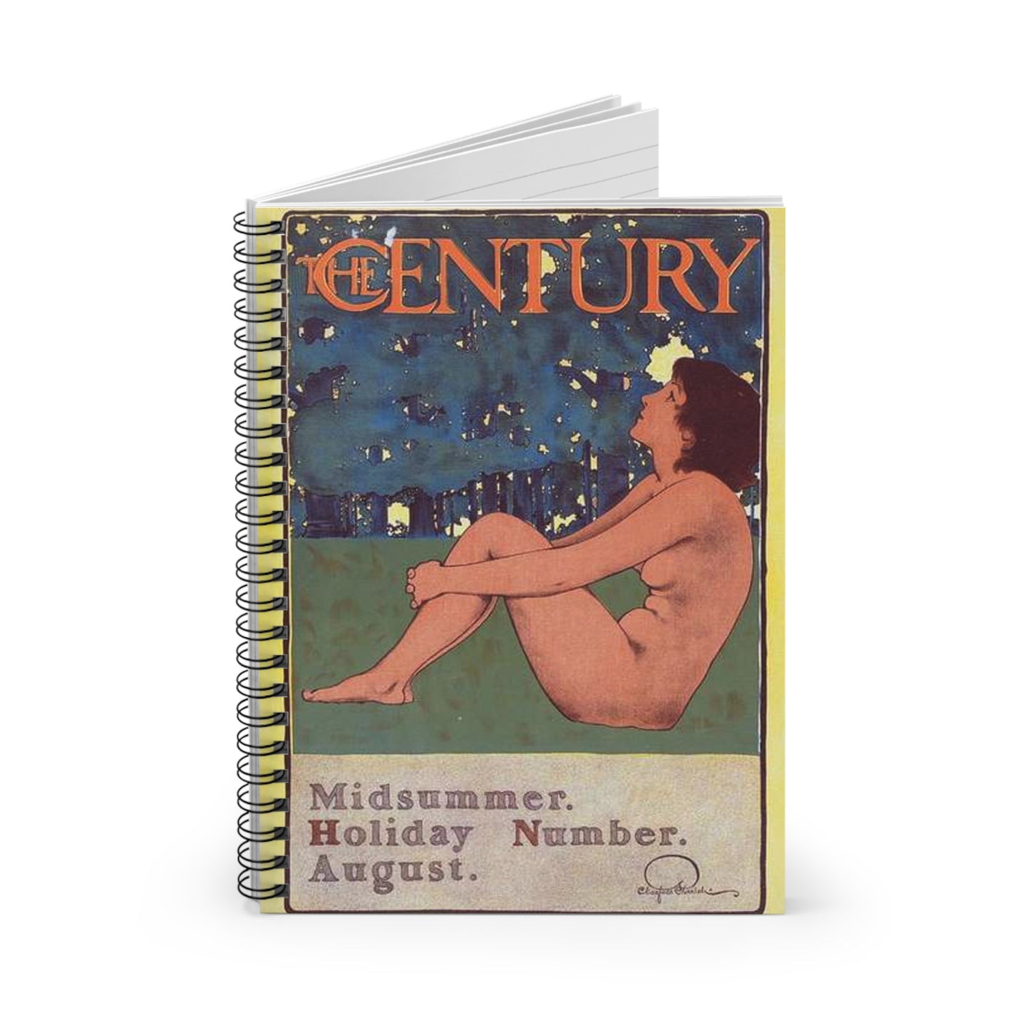 Affiche américaine pour la Revue "The Century Magazine", de New-York Spiral Bound Ruled Notebook with Printed Cover