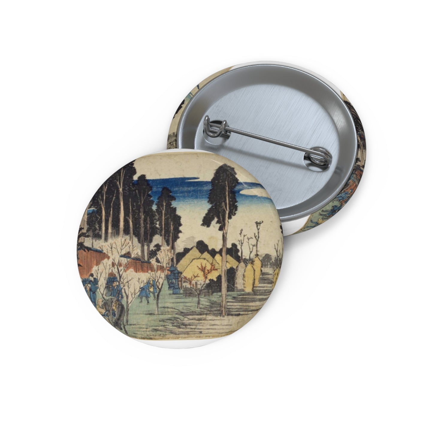 NDL-DC 1301971-Utagawa Hiroshige-江都名所-crd Pin Buttons with Crisp Design