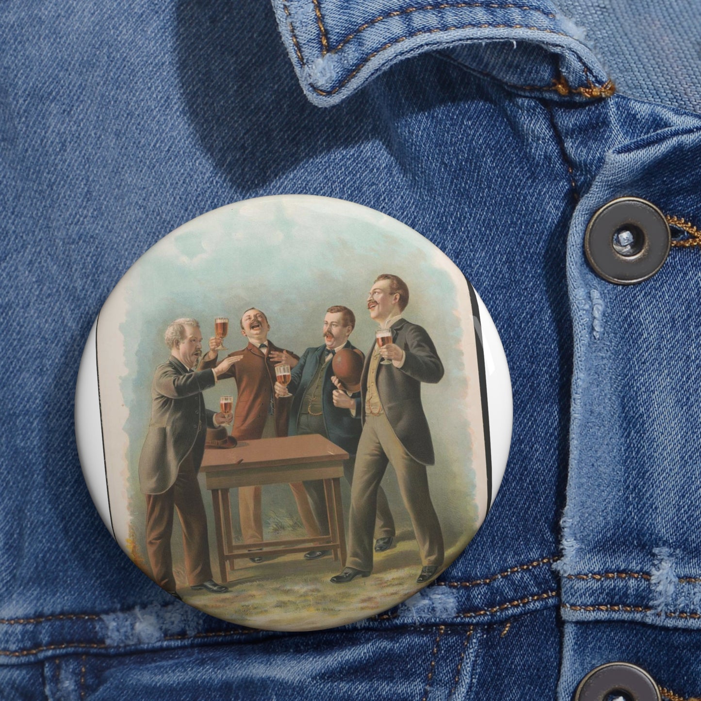 Quartet no. 166 - Print, Library of Congress collection Pin Buttons with Crisp Design