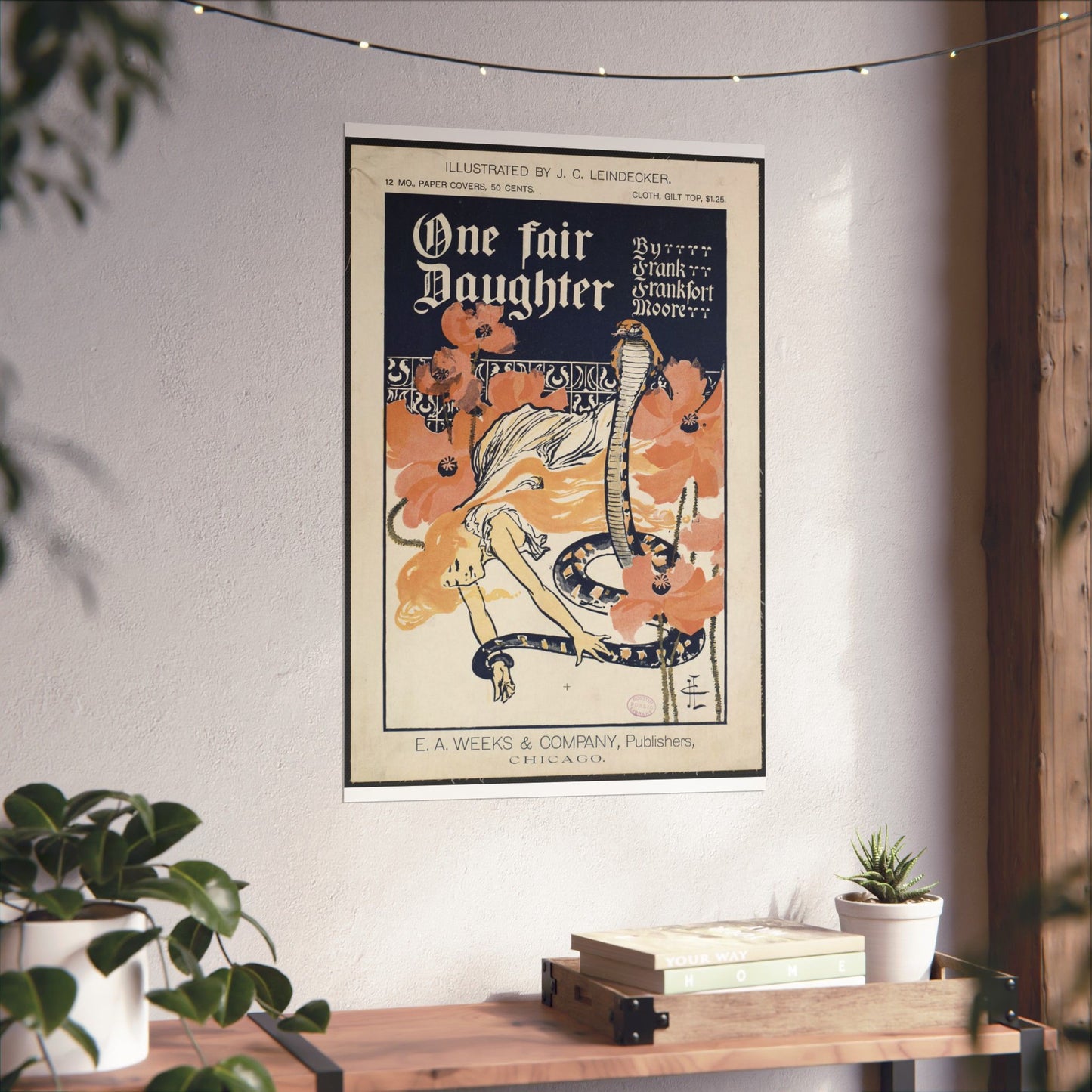 One fair daughter, by Frank Frankfort Moore High Quality Matte Wall Art Poster for Home, Office, Classroom