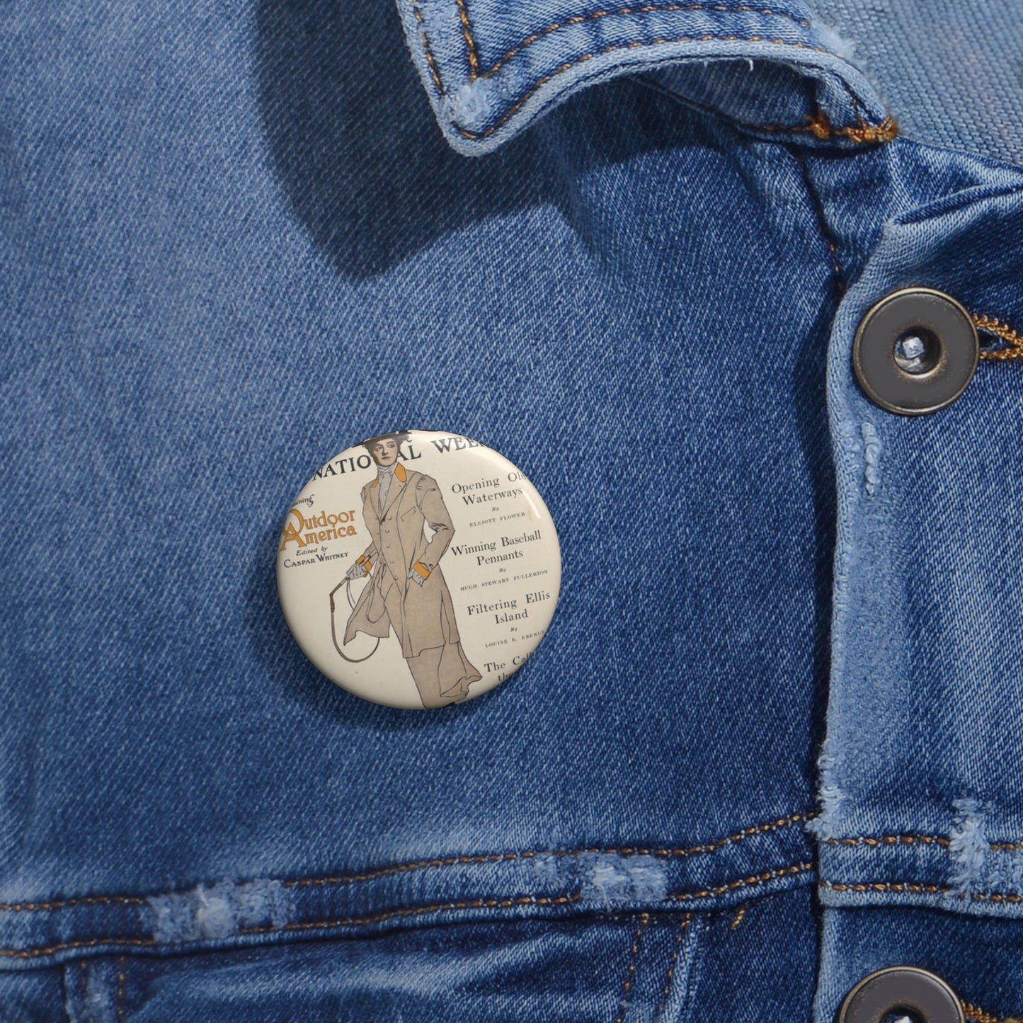 Collier's, the national weekly, containing Outdoor America Pin Buttons with Crisp Design