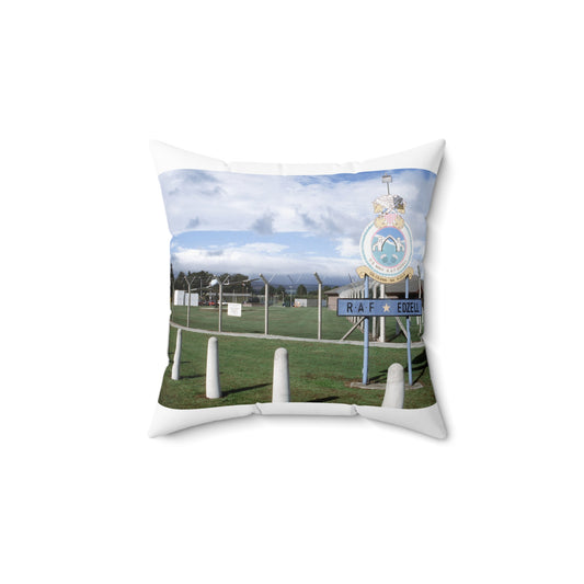 Front RAF Edzell, Scotland, location of 17th Surveillance Squadron. Exact Date Shot Unknown Decorative Accent Square Pillow