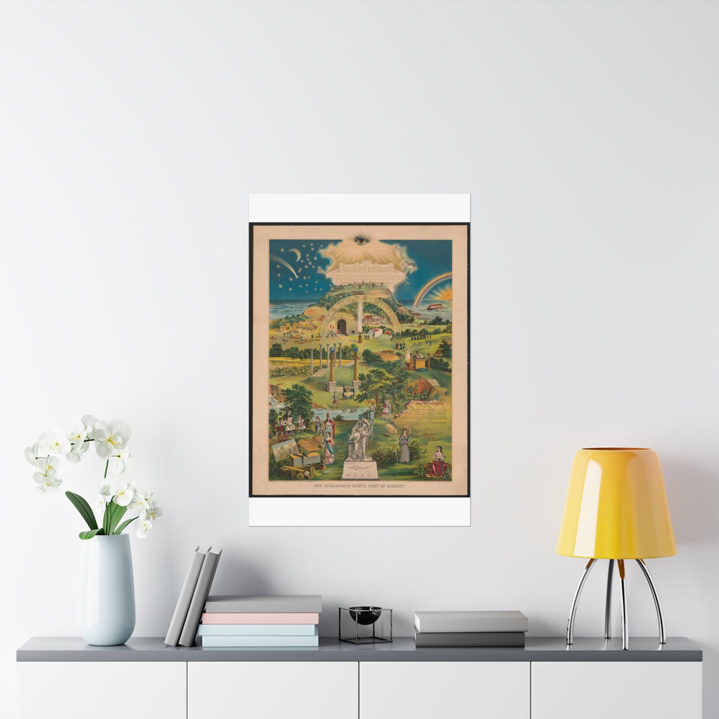 Our emblematic mystic light of masonry High Quality Matte Wall Art Poster for Home, Office, Classroom