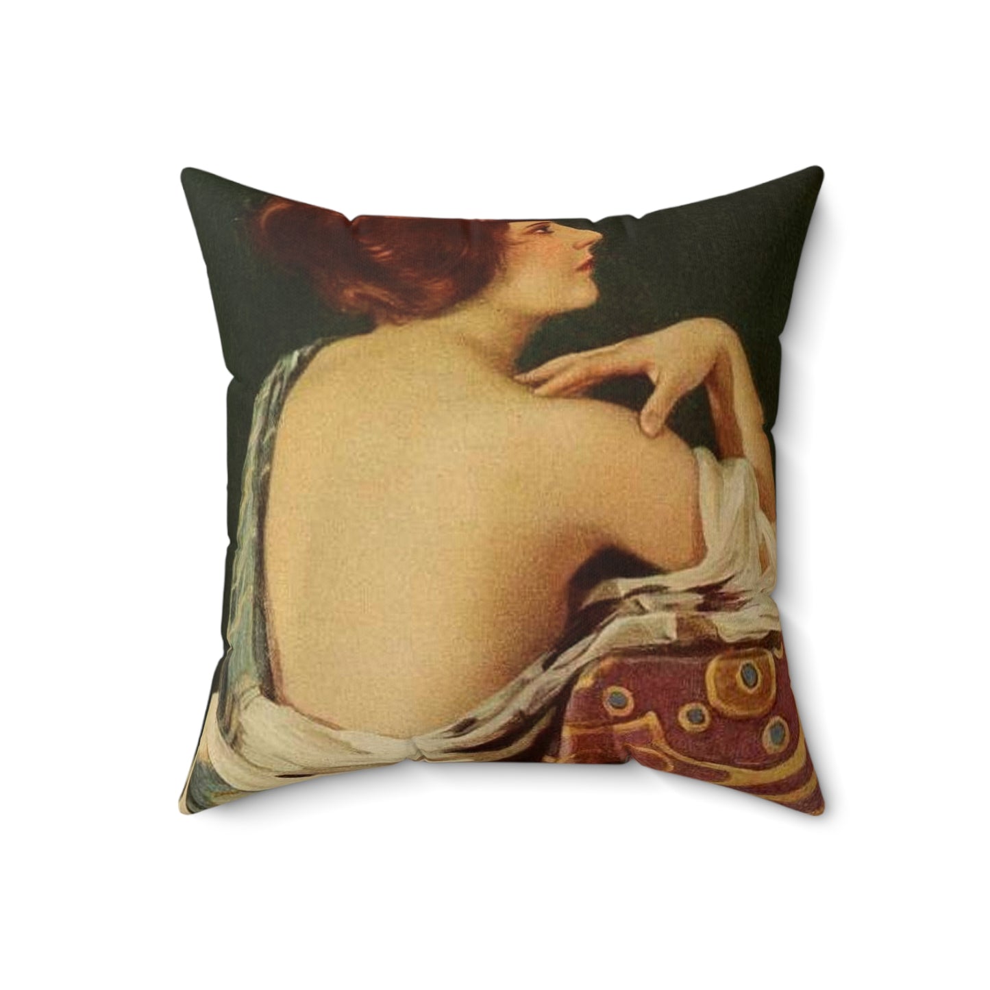 Ruth Stonehouse painted by Benjamin Eggleston, 1922 Decorative Accent Square Pillow