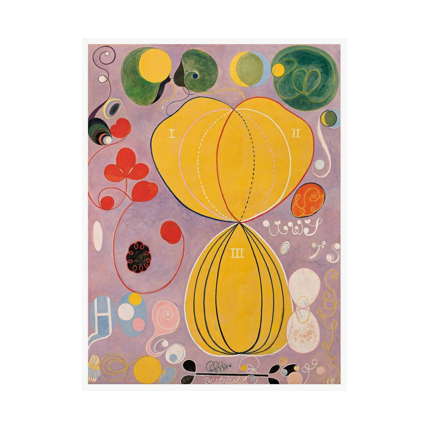 Hilma af Klint - The Ten Largest No. 7 - Adulthood - 1907 High Quality Matte Wall Art Poster for Home, Office, Classroom