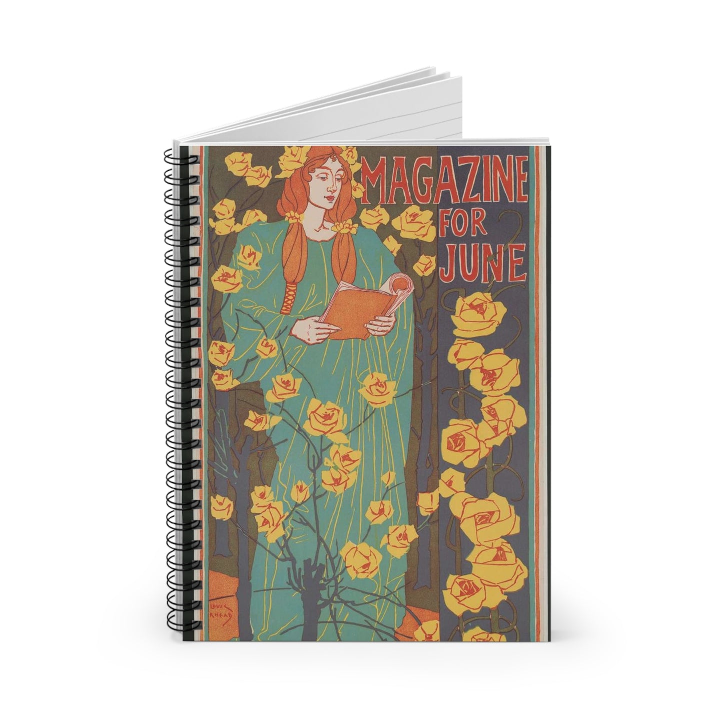 Louis Rhead - The Century magazine for June Spiral Bound Ruled Notebook with Printed Cover