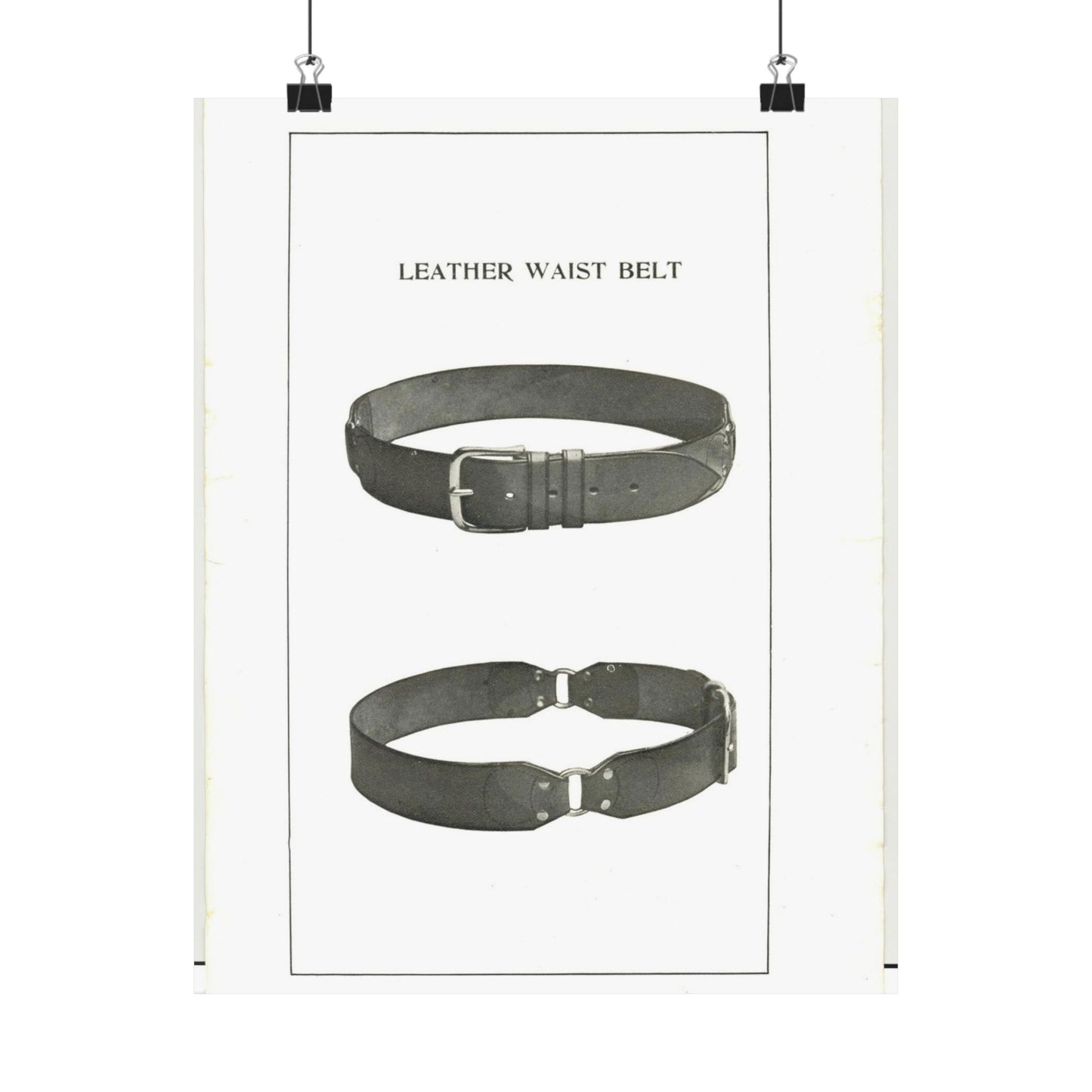 Patent drawing - Leather Waist Belt - . Public domain  image High Quality Matte Wall Art Poster for Home, Office, Classroom