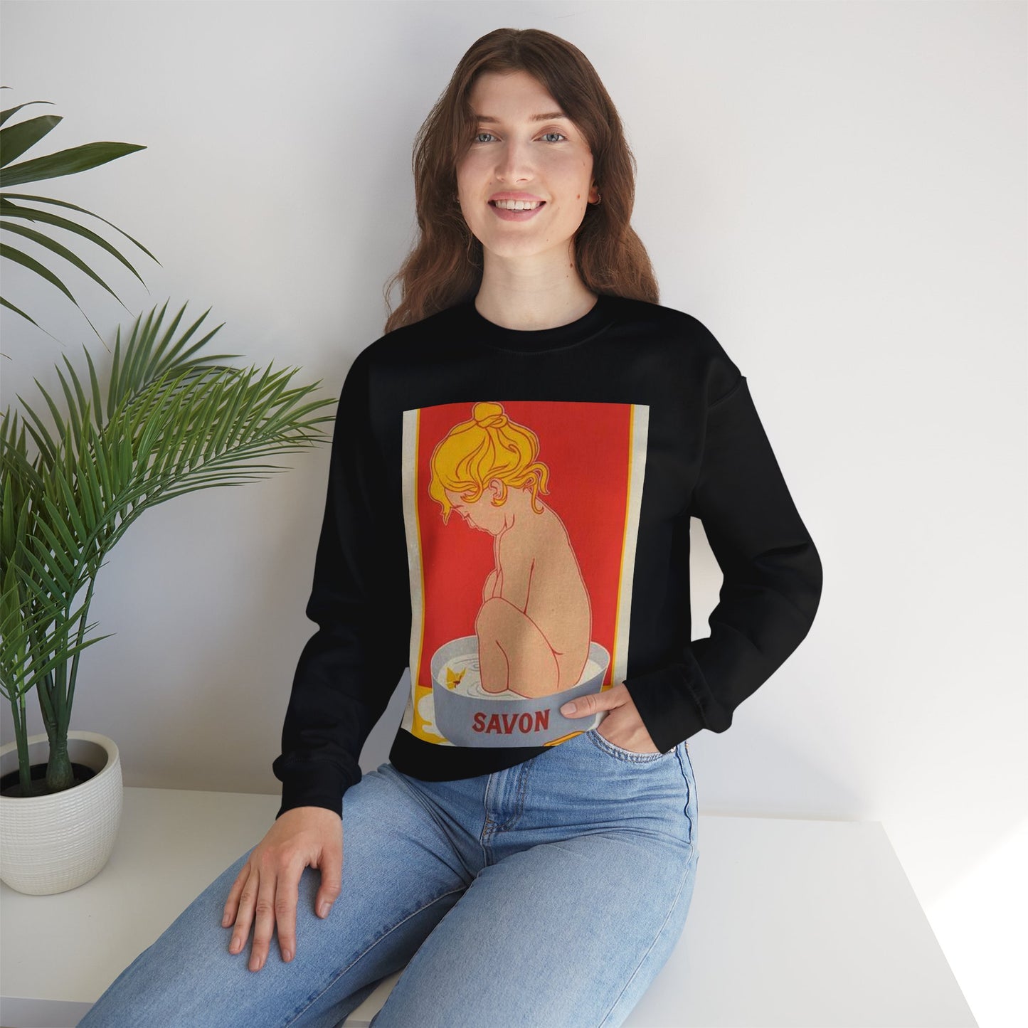 Affiche belge pour le "Savon Starlight". Black Heavy Blend Adult Crew Neck SweatShirt