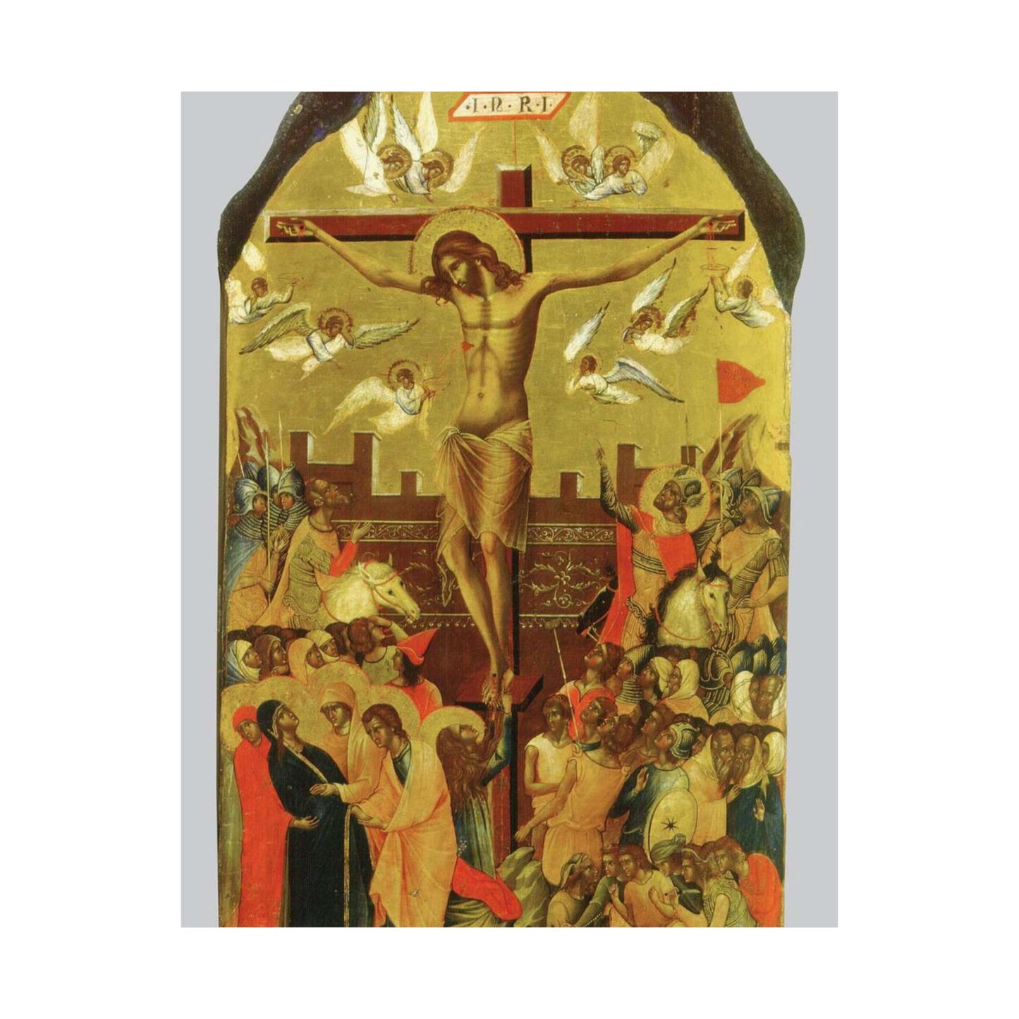 Crucifixion by Paolo Veneziano (Byzantine museum) High Quality Matte Wall Art Poster for Home, Office, Classroom