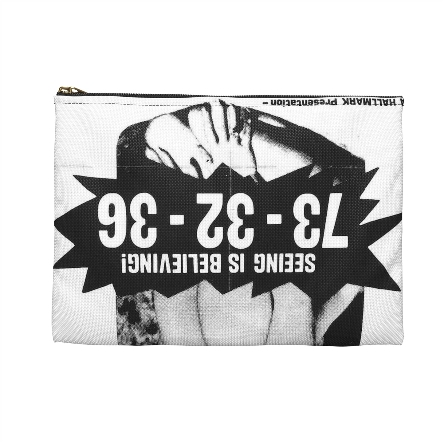 Deadly weapons poster 01 - Public domain movie poster Large Organizer Pouch with Black Zipper