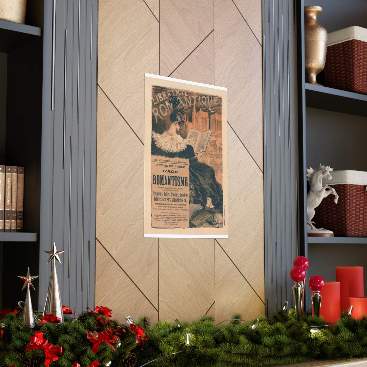 Affiche pour la "Librairie Romantique". High Quality Matte Wall Art Poster for Home, Office, Classroom