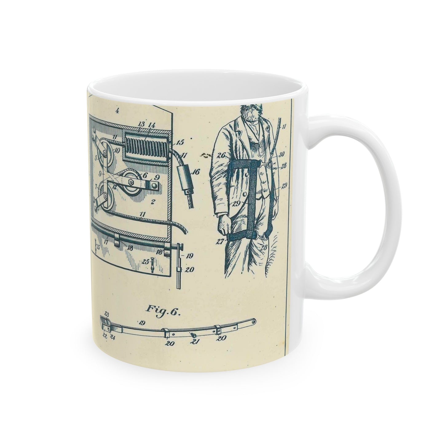 Patent Case File No. 630,902, Fire Escape, Inventor- John Laming - DPLA - 86fd3ca465dbd3fd9720fd06f826af5c (page 14) Beautiful Novelty Ceramic Coffee Mug 11oz