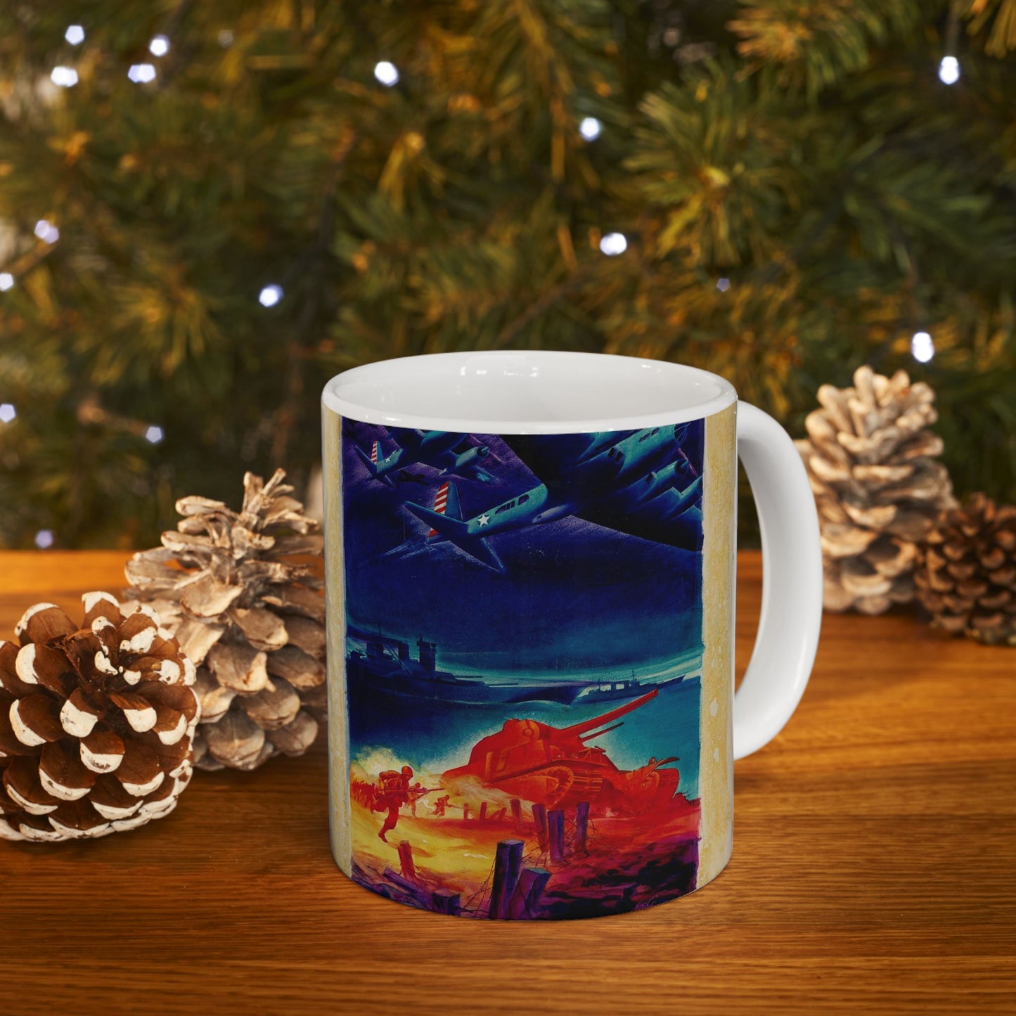 [Infantry, tanks, ships, airplanes attacking] [R.G.] Beautiful Novelty Ceramic Coffee Mug 11oz