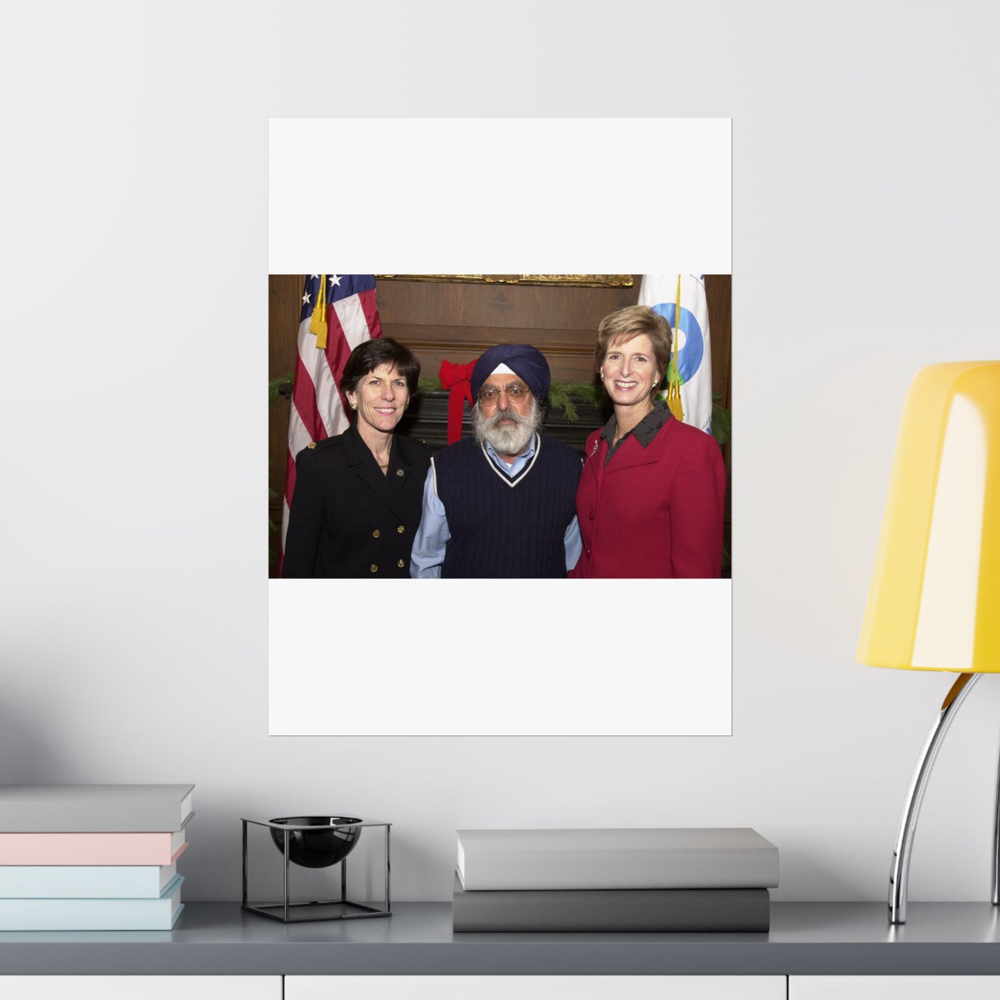 Administrator Christine Todd Whitman /Deputy Administrator Linda Fisher meet staff [412-APD-A109-DSC_0019.JPG] High Quality Matte Wall Art Poster for Home, Office, Classroom