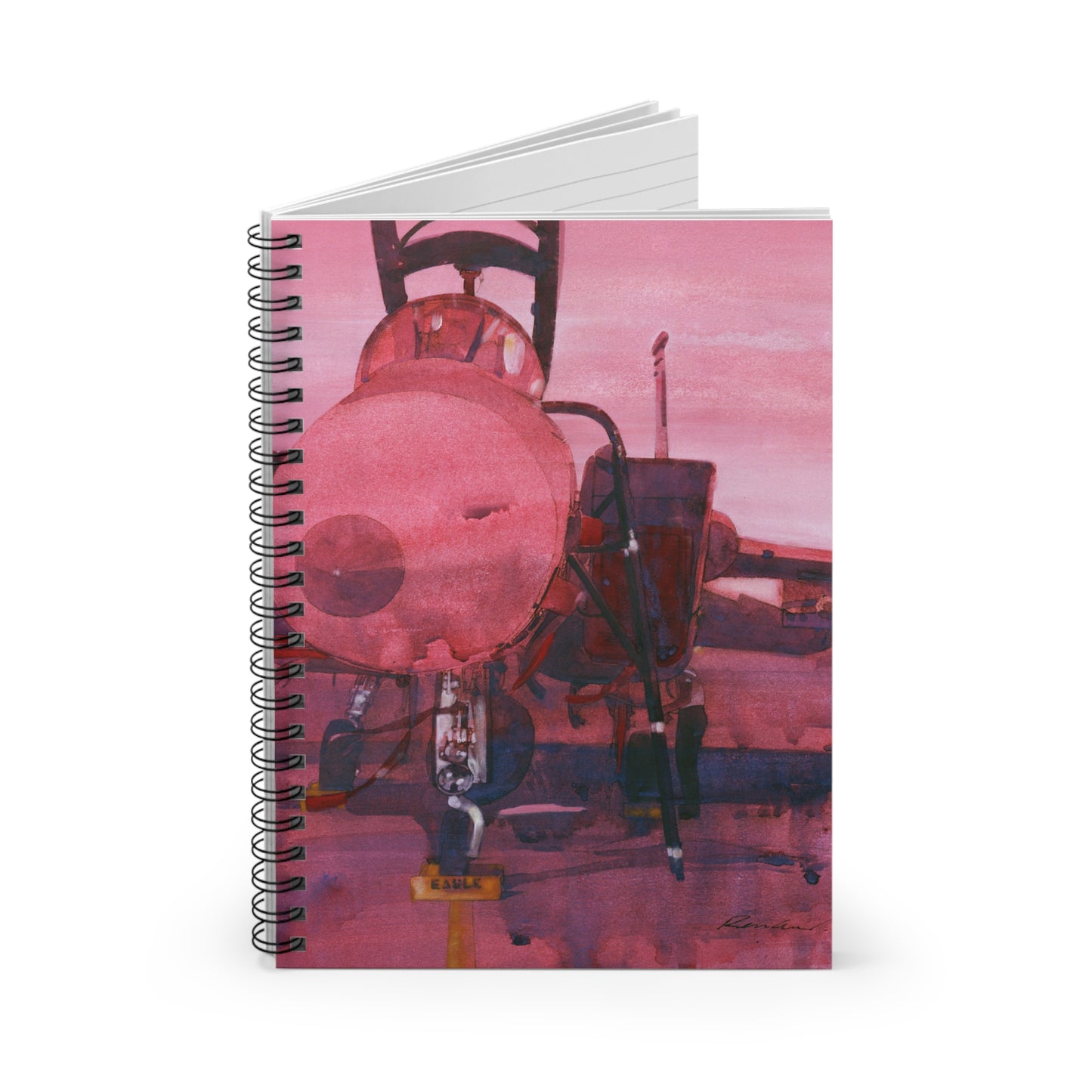 Artwork:"Eagle"Artist:  Philip P. Renaud (CI) Spiral Bound Ruled Notebook with Printed Cover