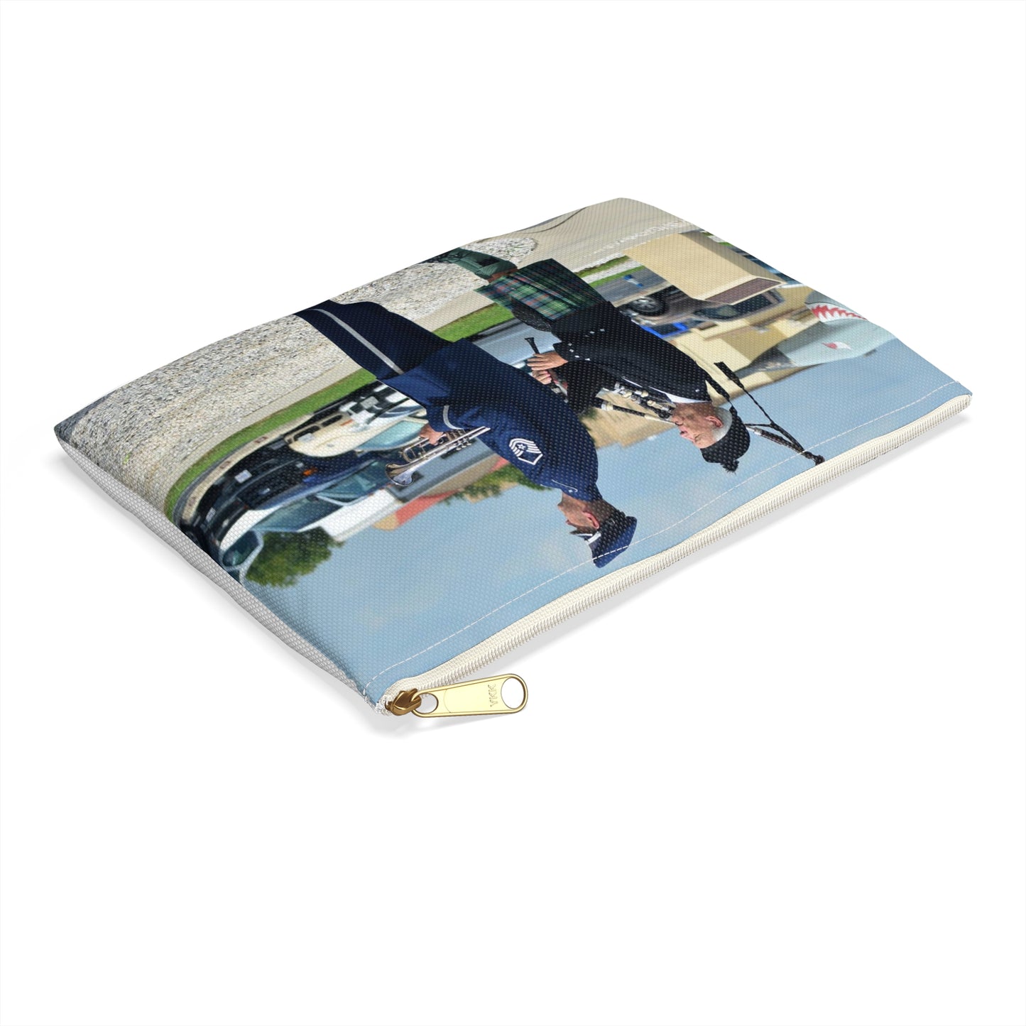 During the Twenty-Fifth Air Force Remembrance Ceremony Large Organizer Pouch with Black Zipper