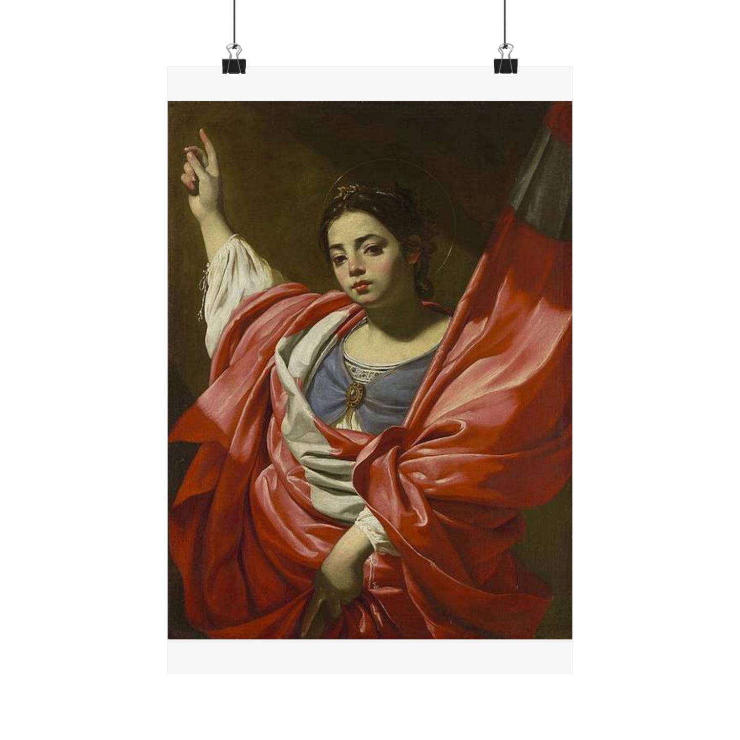 Vouet - School of - St. Ursula, c. 1620, 1961.285 High Quality Matte Wall Art Poster for Home, Office, Classroom