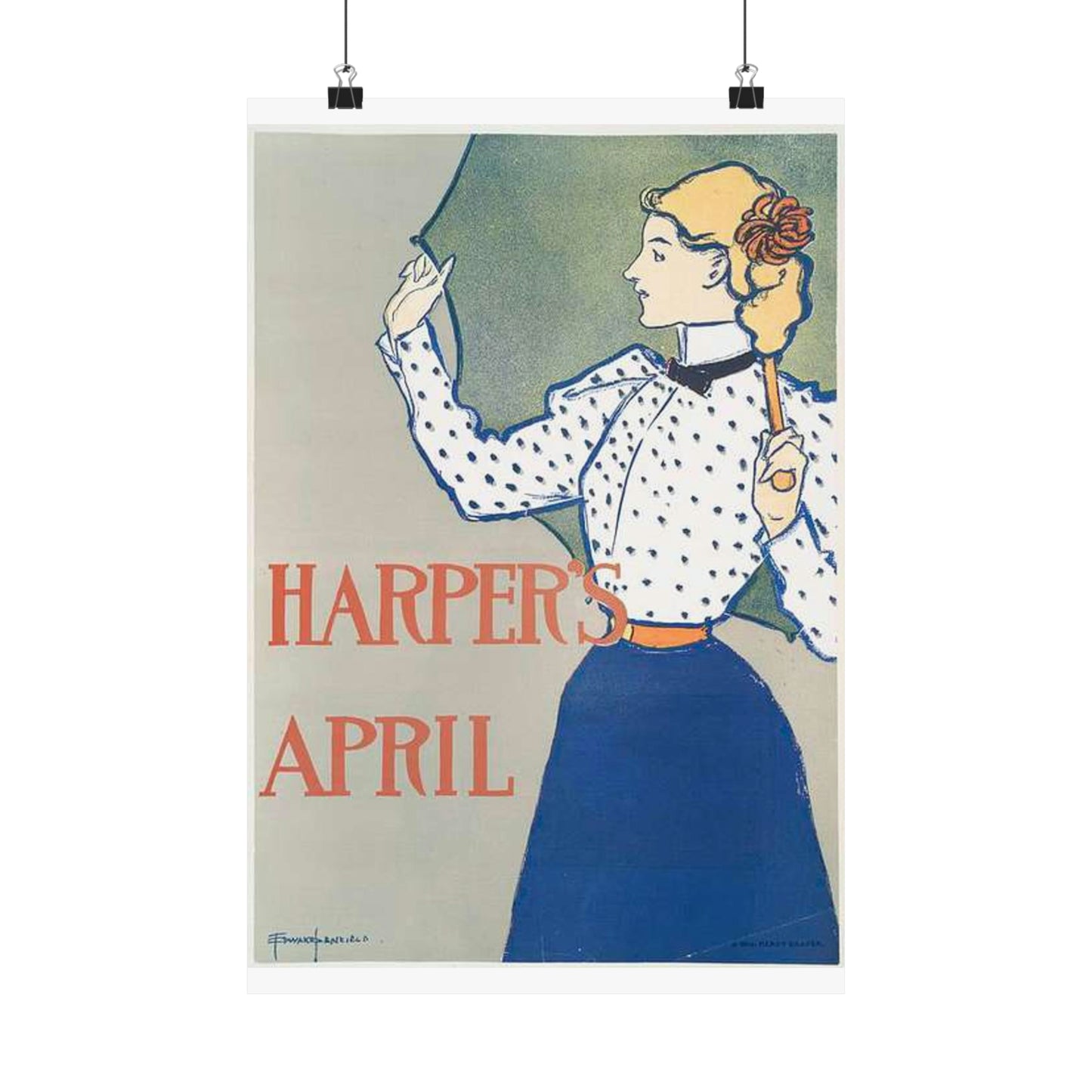 Edward Penfield, Harper's April High Quality Matte Wall Art Poster for Home, Office, Classroom