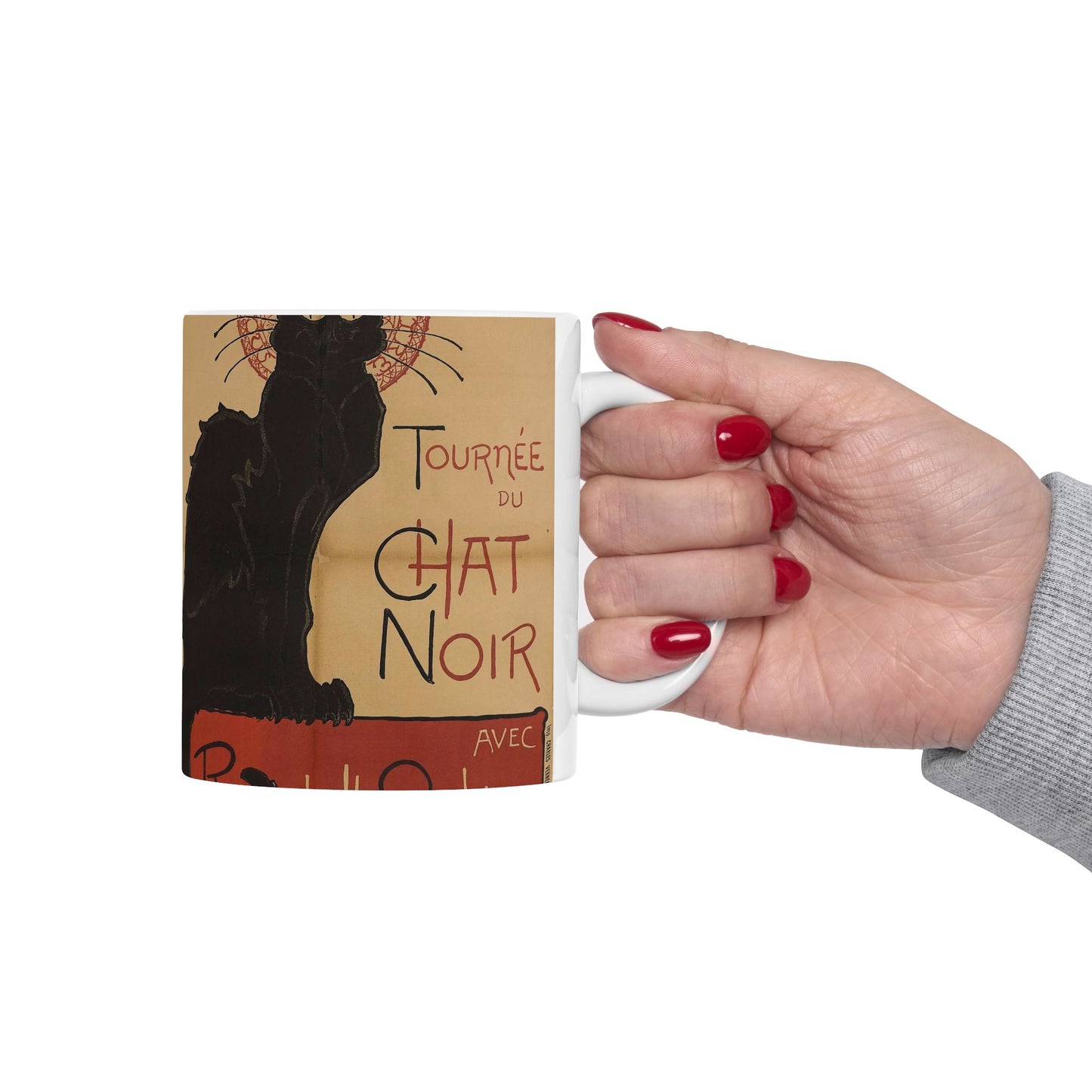 Prochainement/Tournée/ DU/ CHAT/ NOIR/ AVEC/ RODOLPHE SALIS Beautiful Novelty Ceramic Coffee Mug 11oz