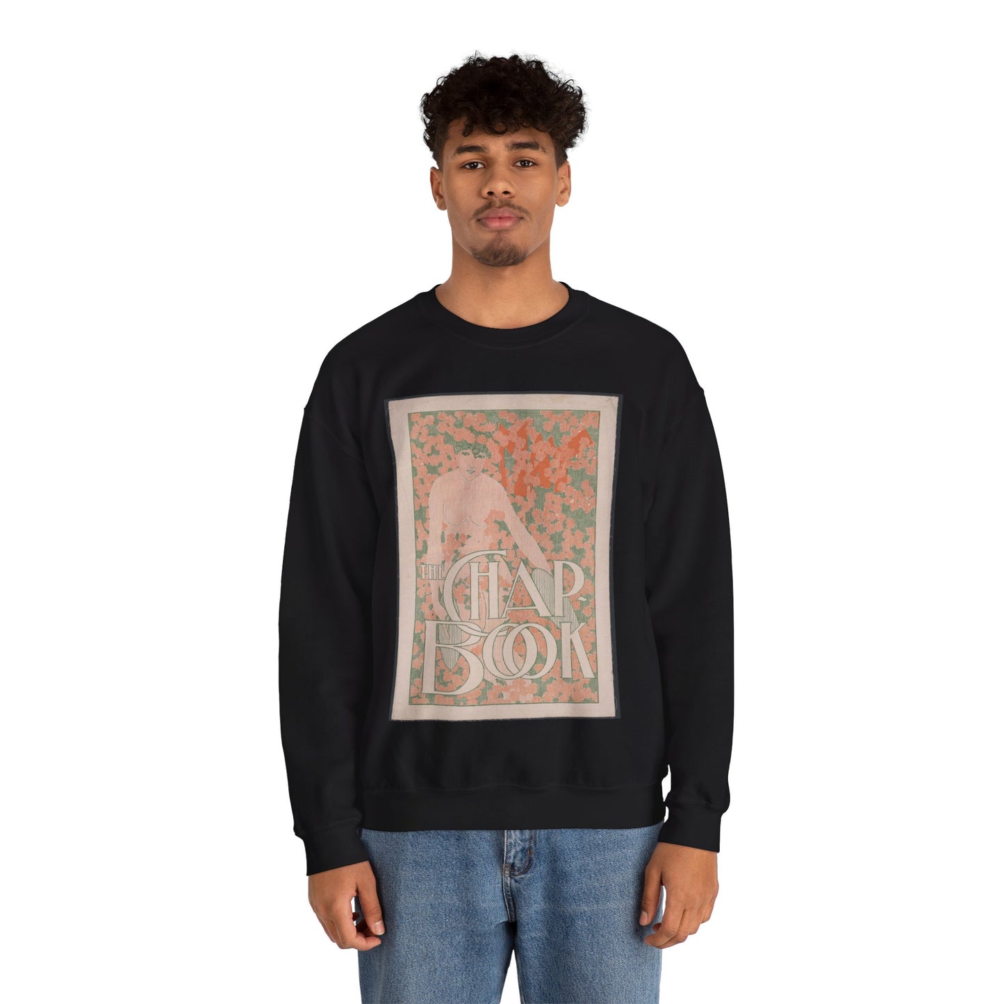 The Chap-book No. 4: May. - Public domain book illustration Black Heavy Blend Adult Crew Neck SweatShirt