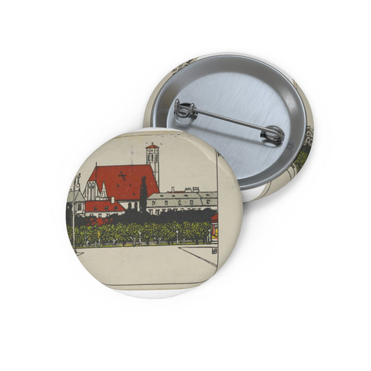 Vienna- Minorite Church (Wien- Die Minoriten Kirche) MET DP844339 Pin Buttons with Crisp Design