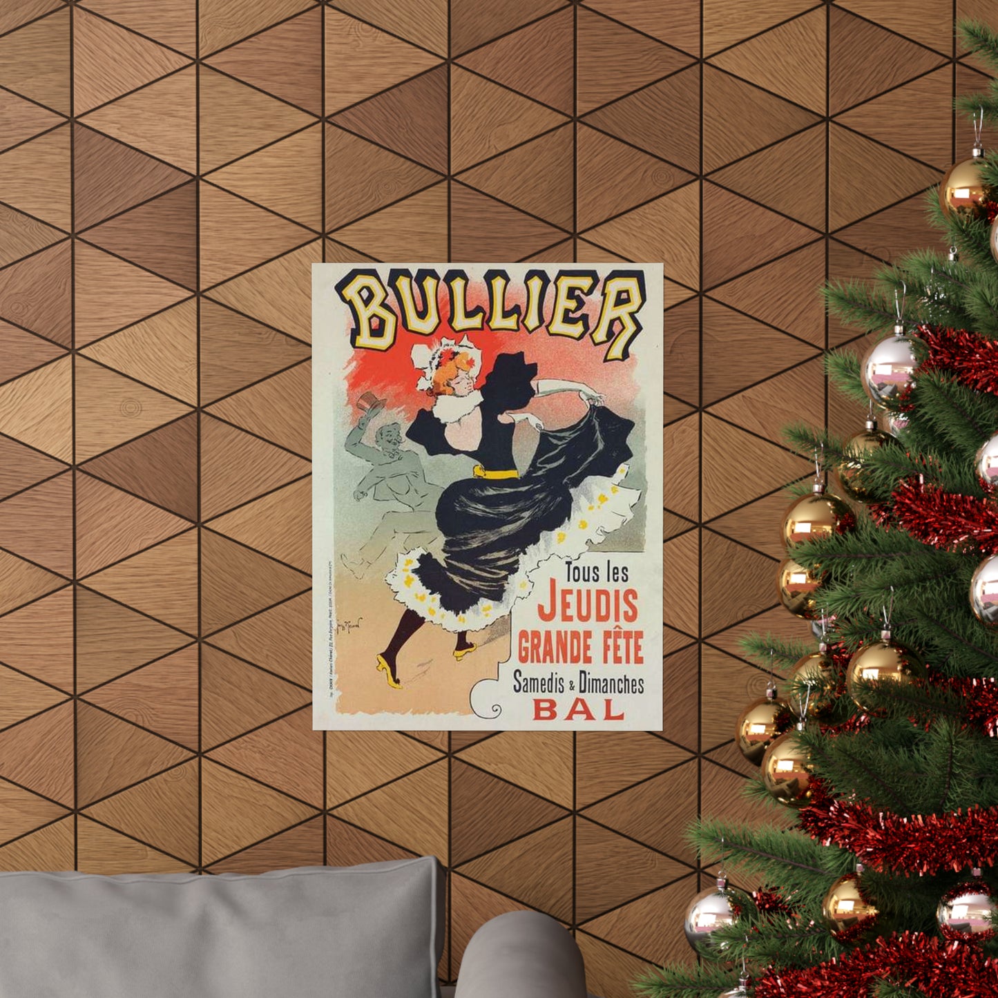 Affiche pour le "Bal Bullier".. Public domain reproduction. High Quality Matte Wall Art Poster for Home, Office, Classroom