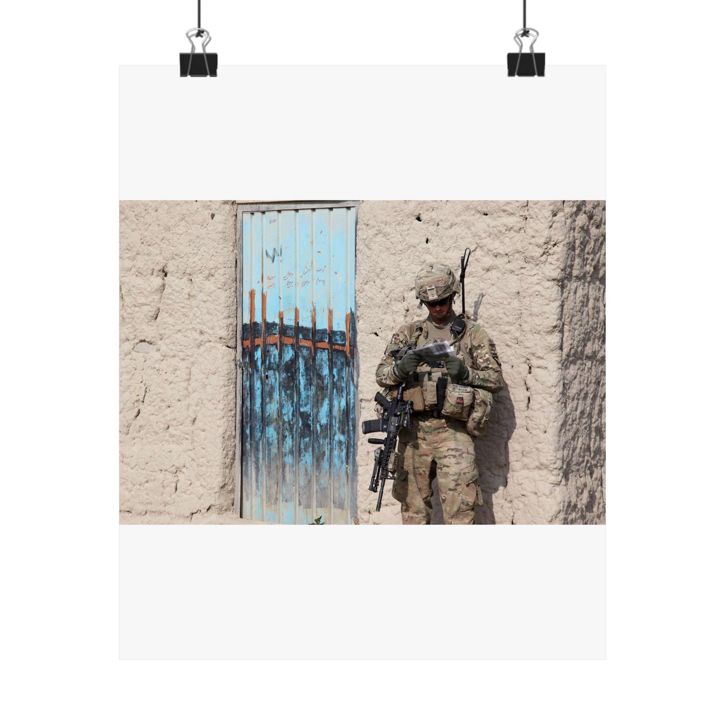 U.S. Army Sgt. Keith Keller, a combat engineer assigned High Quality Matte Wall Art Poster for Home, Office, Classroom