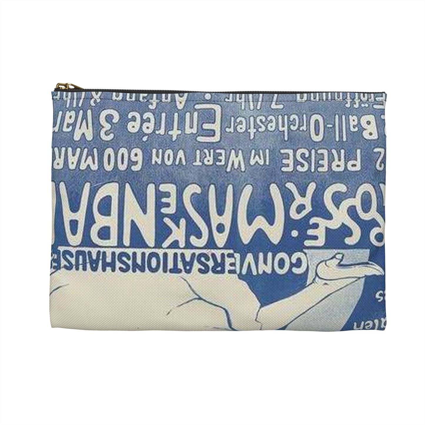 Ivo Puhonny Baden-Baden Conversationshauses Grosser Maskenball Large Organizer Pouch with Black Zipper