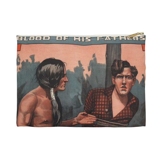 The way of the redman Blood of his fathers. Large Organizer Pouch with Black Zipper