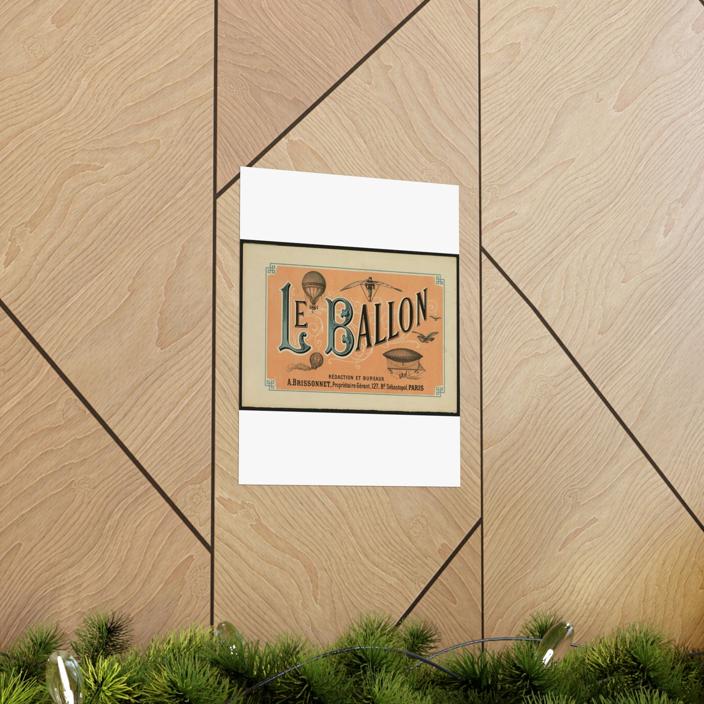 Le ballon rédaction et bureaux A. Brissonnet ... Paris. High Quality Matte Wall Art Poster for Home, Office, Classroom