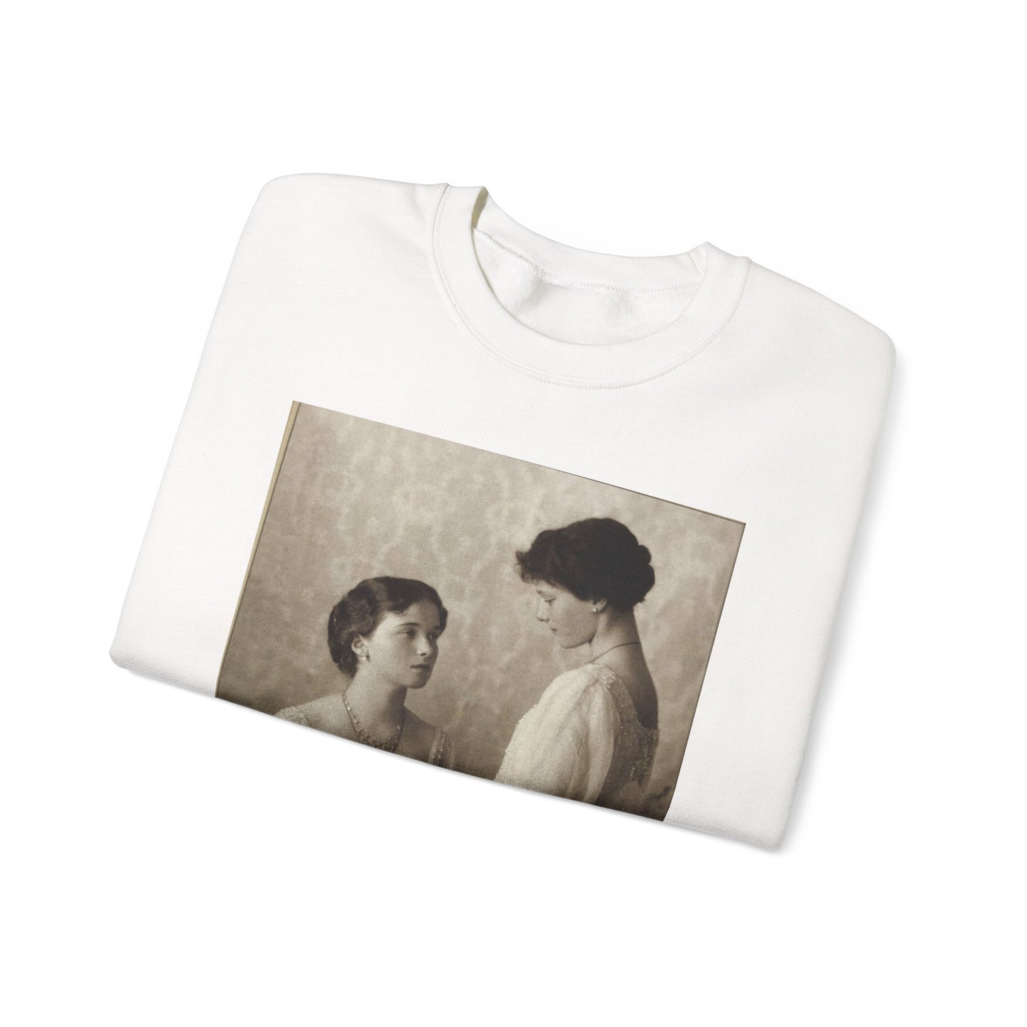 Grand Duchesses Olga and Tatiana. 1913. White Heavy Blend Adult Crew Neck SweatShirt