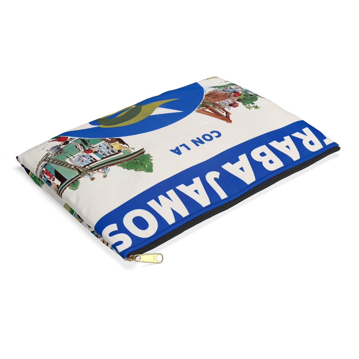 Alliance Posters, Cold War American Propaganda poster Large Organizer Pouch with Black Zipper