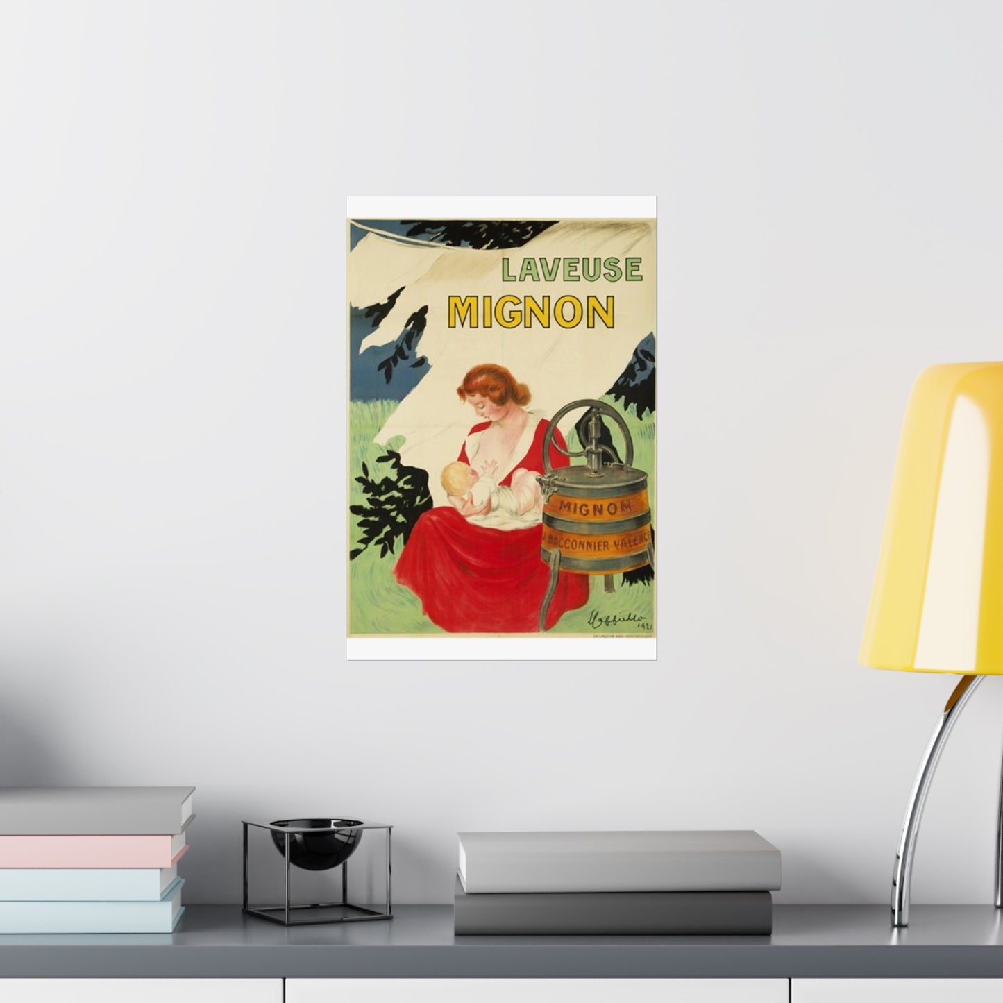 Affiche Laveuse Mignon - Art nouveau public domain image High Quality Matte Wall Art Poster for Home, Office, Classroom