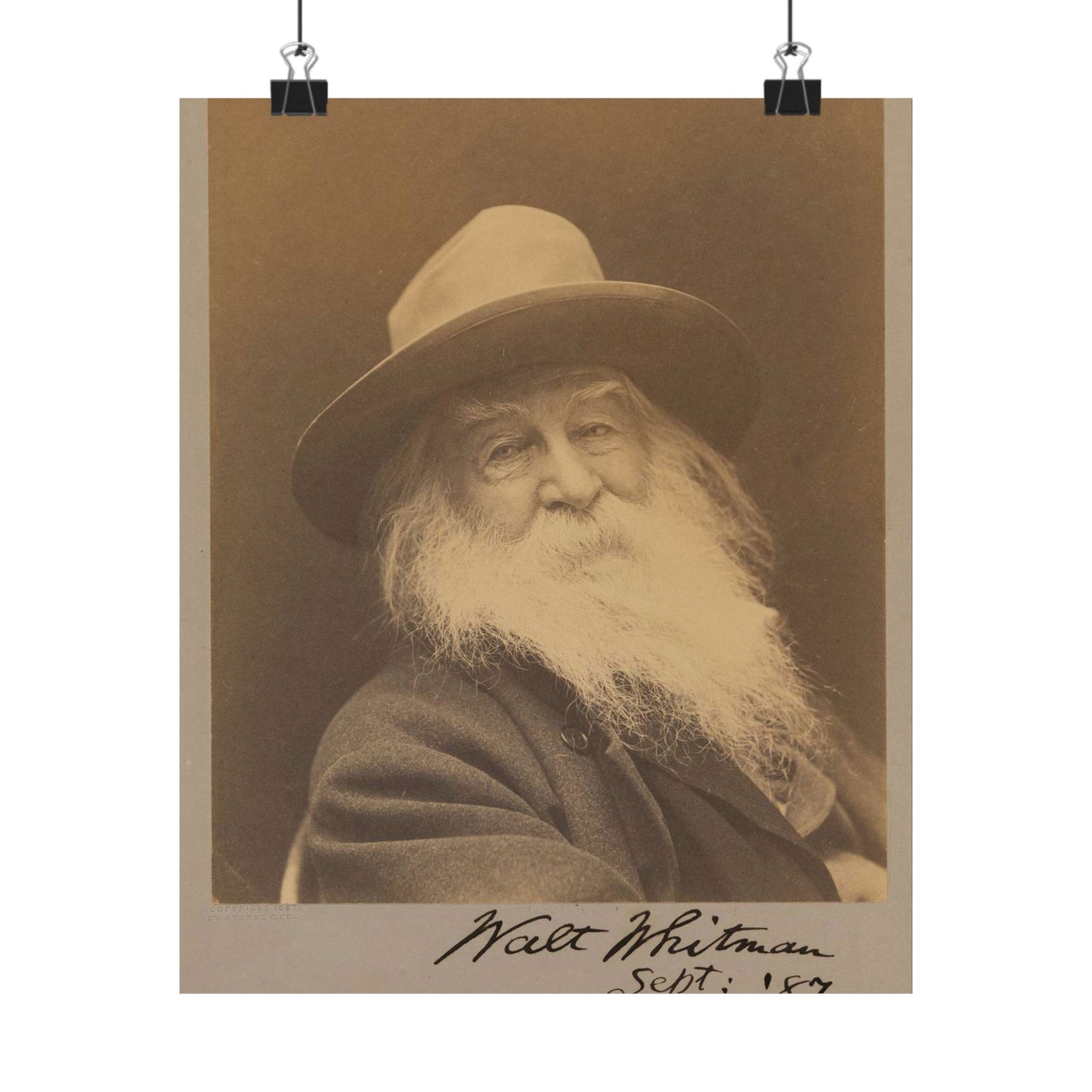 George C. Cox - Walt Whitman - Google Art Project High Quality Matte Wall Art Poster for Home, Office, Classroom