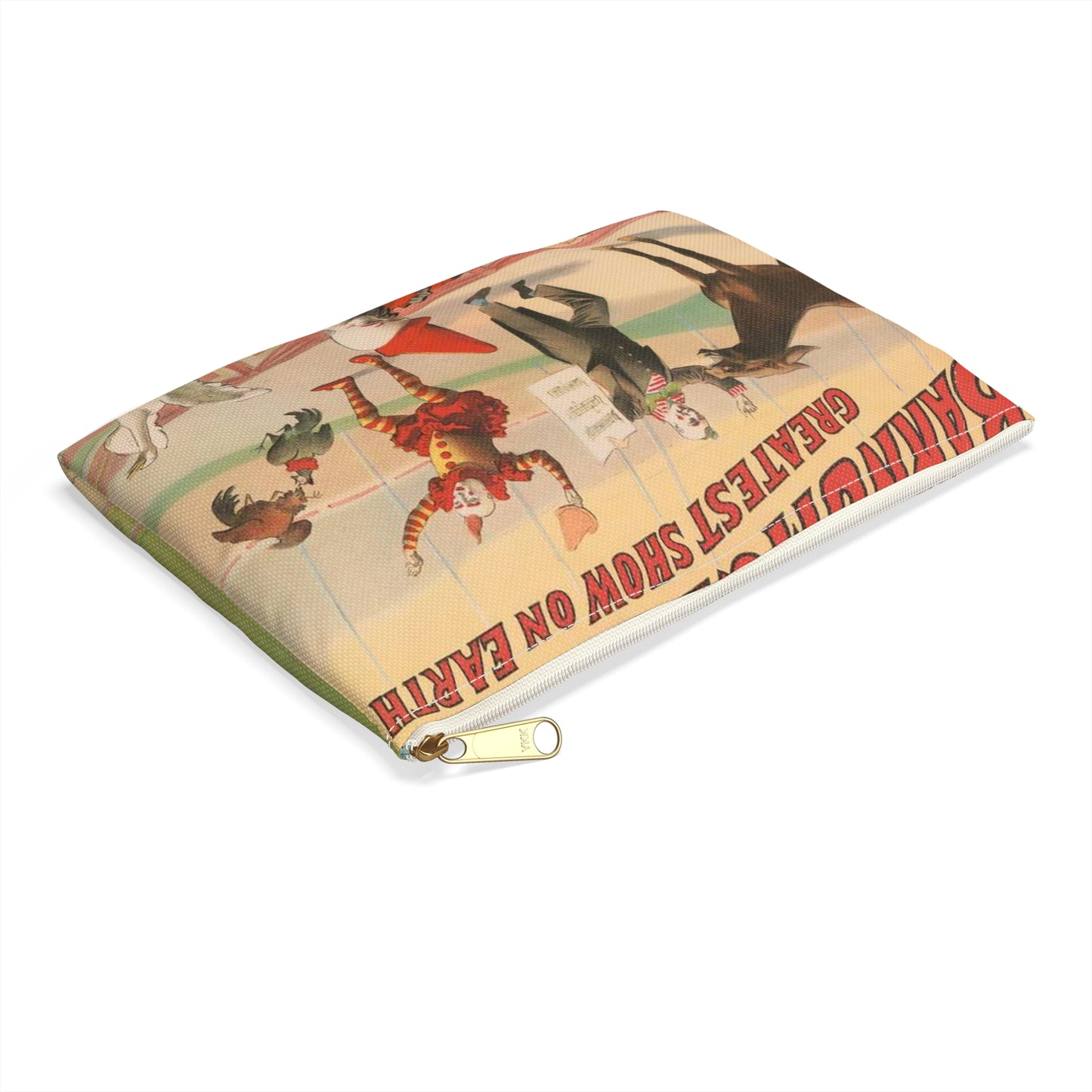 The Barnum & Bailey greatest show on earth. Wonderful performing geese, roosters and musical donkey / Strobridge Litho. Co., Cincinnati & New York. Large Organizer Pouch with Black Zipper