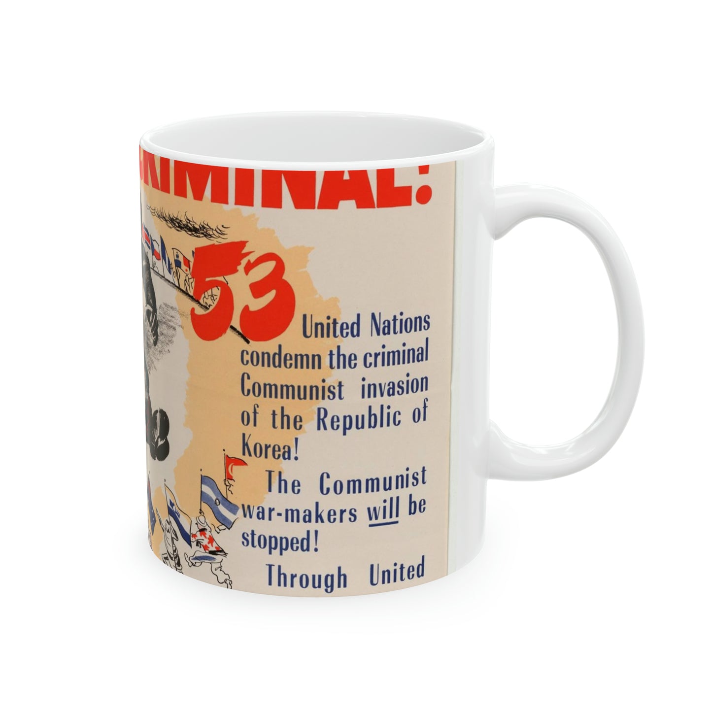 Stop Criminal!, Cold War American Propaganda poster Beautiful Novelty Ceramic Coffee Mug 11oz