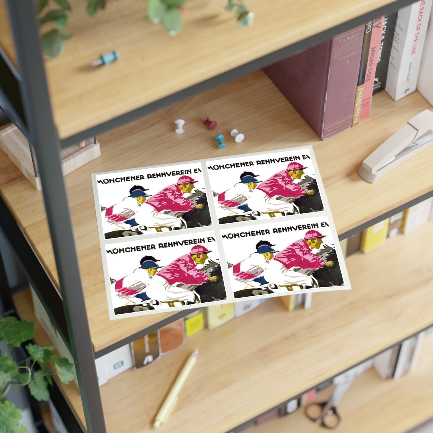Munchener Rennverein E.V. Vintage Travel Poster. Laminated UV Protective Vinyl Stickers