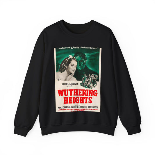 Wuthering Heights (1939 poster) Black Heavy Blend Adult Crew Neck SweatShirt