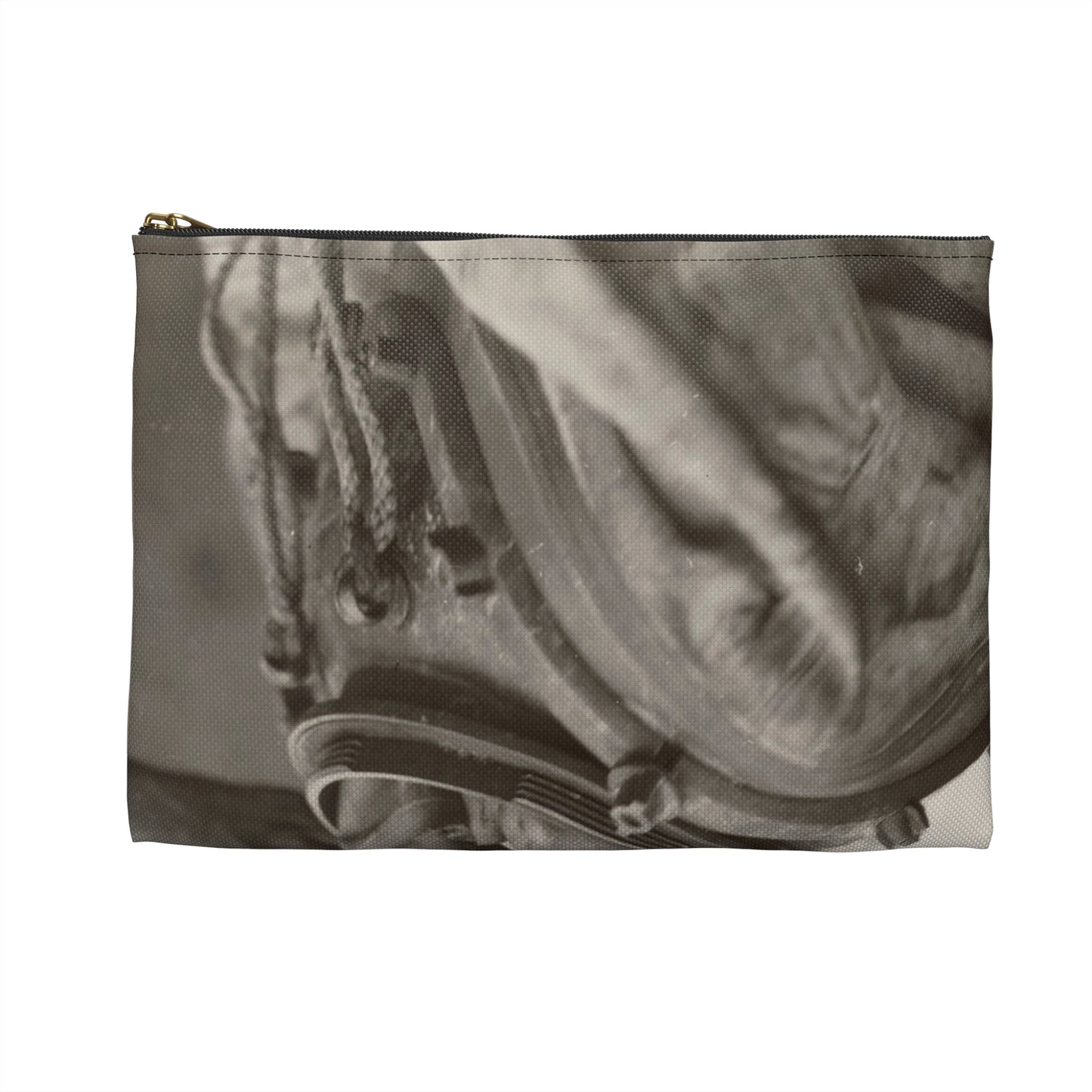 Amelia Earhart Deep Sea Diving off Block Island Large Organizer Pouch with Black Zipper
