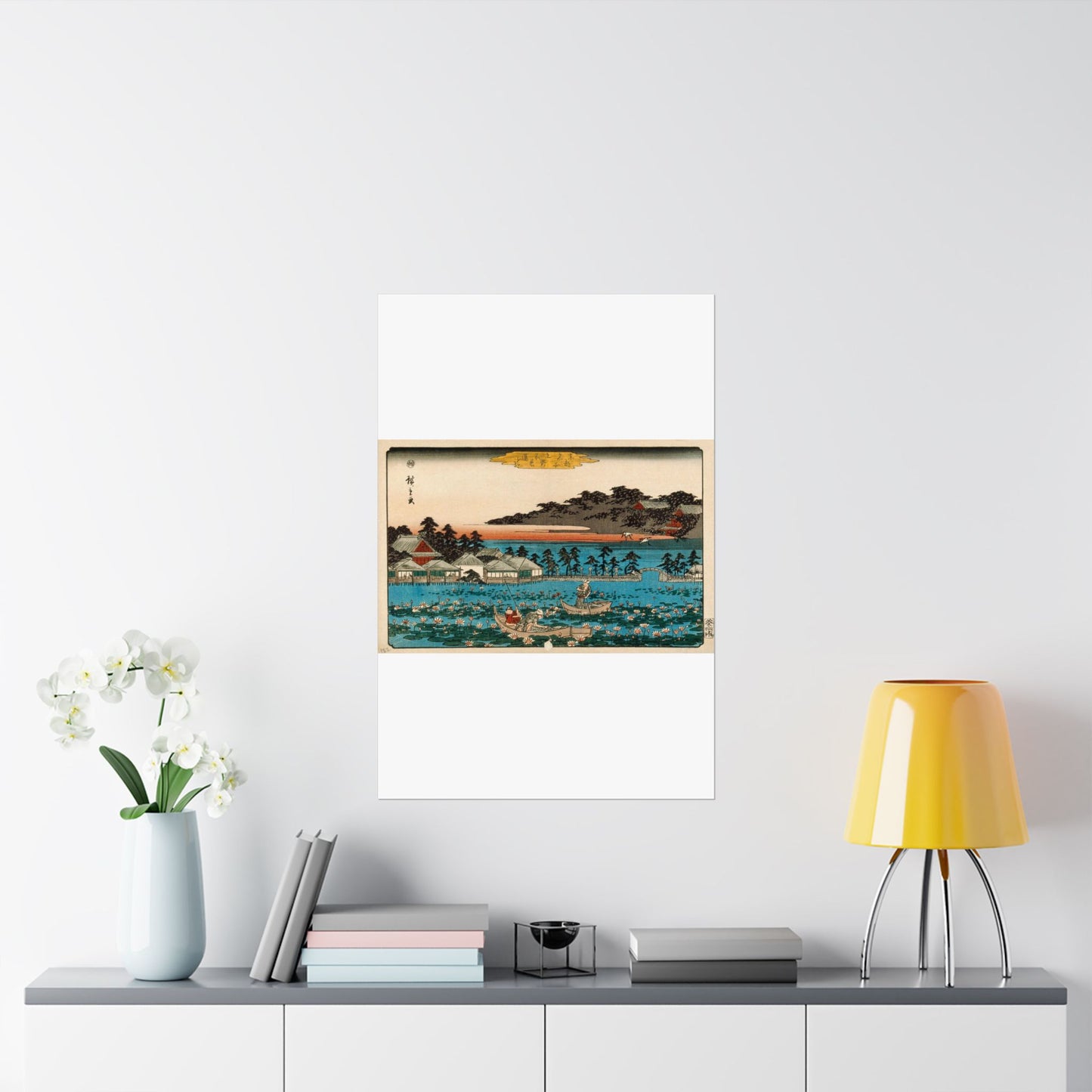 Shinobazu Pond at Ueno LACMA M.71.100.23 High Quality Matte Wall Art Poster for Home, Office, Classroom