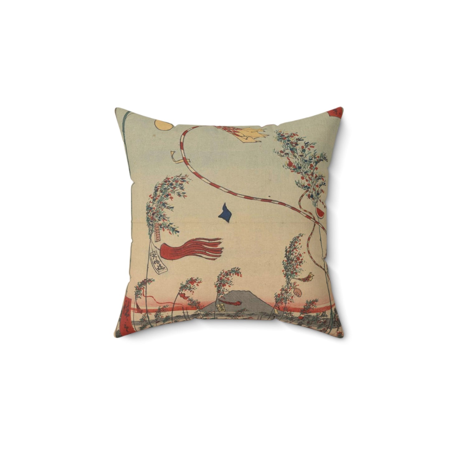 Gajō icchō, Ando Hiroshige - Public domain portrait drawing  Decorative Accent Square Pillow