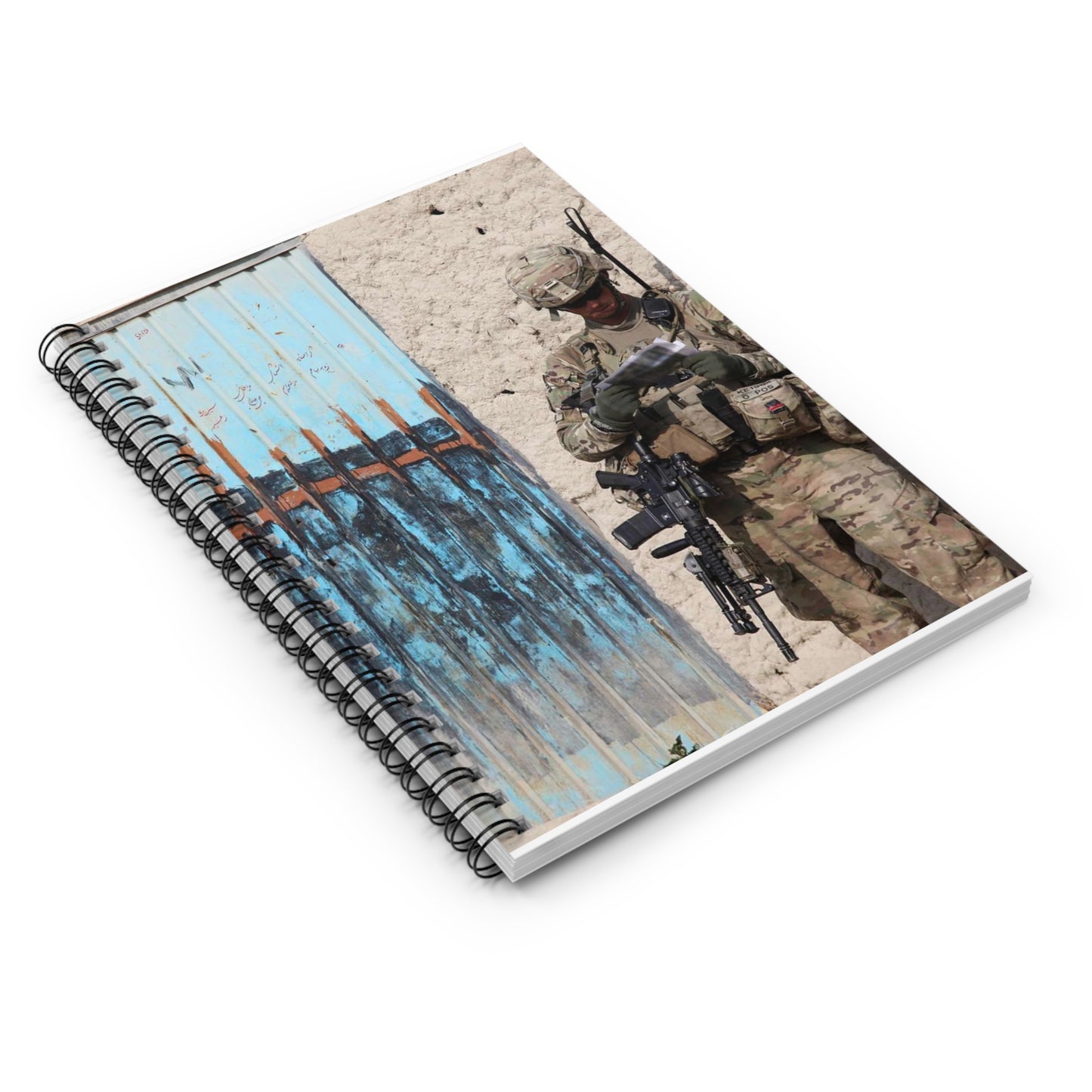 U.S. Army Sgt. Keith Keller, a combat engineer assigned Spiral Bound Ruled Notebook with Printed Cover