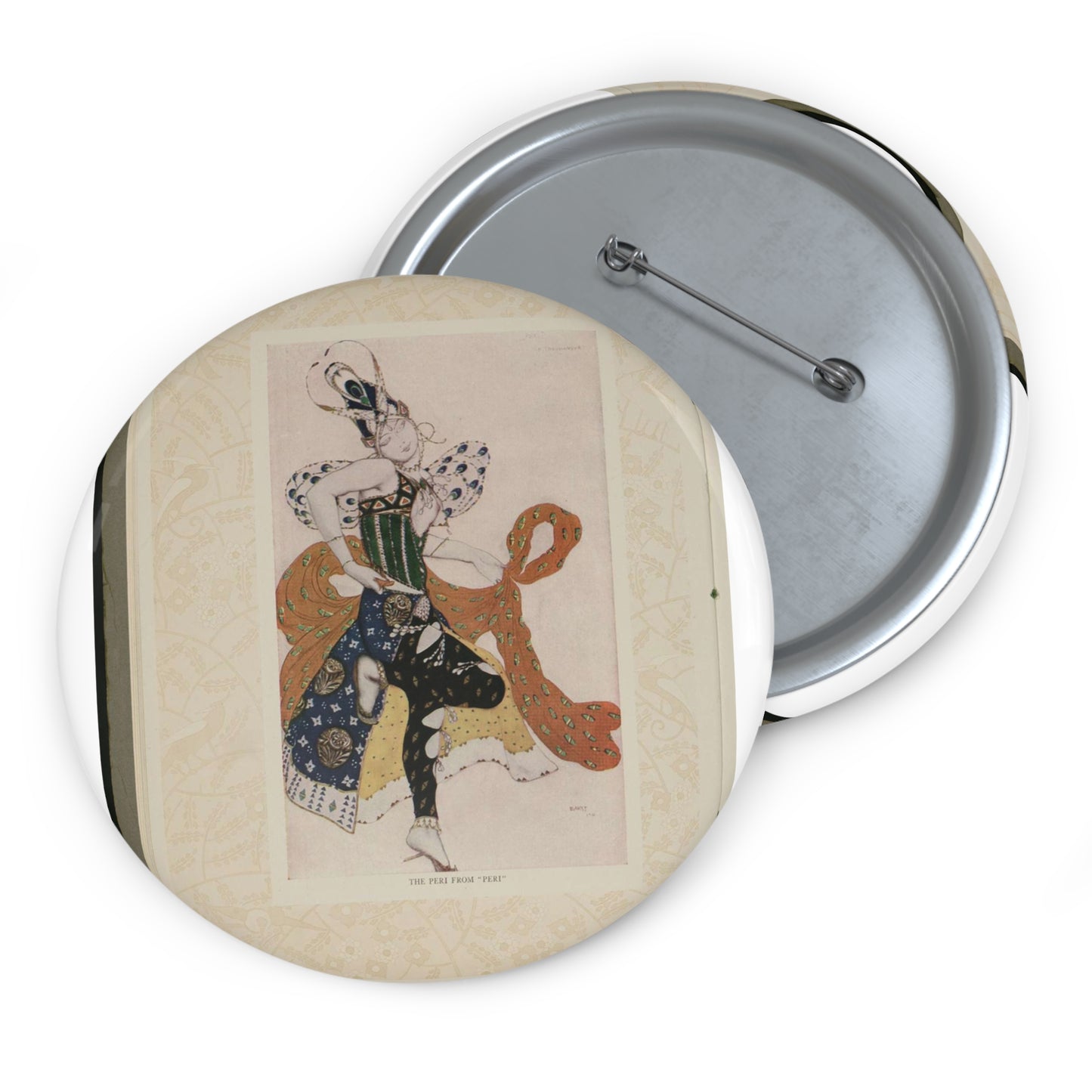 Serge Diaghileff's Ballet Russe (Metropolitan Opera, 1916) Pin Buttons with Crisp Design