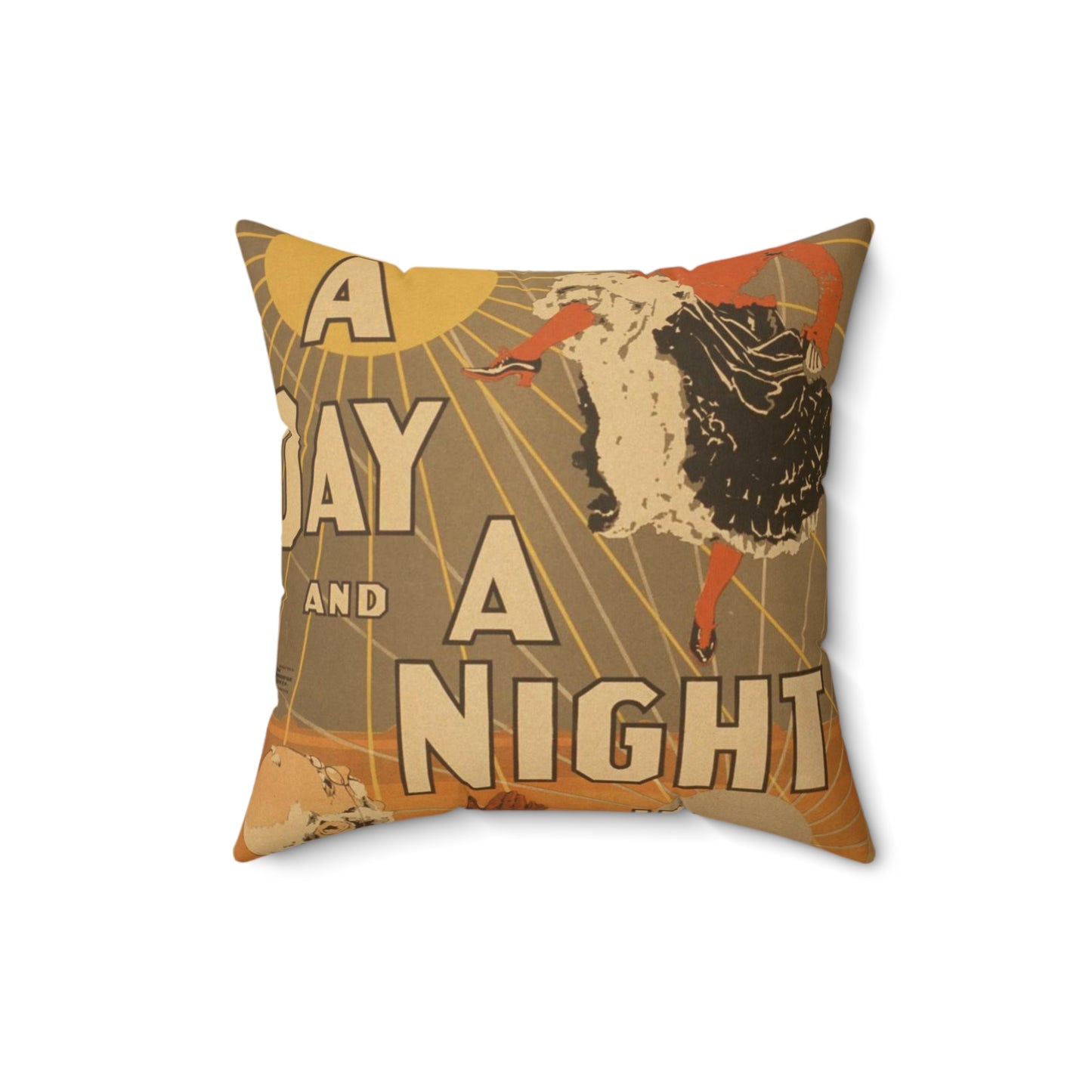 Hoyt's A day and a night in New York Decorative Accent Square Pillow