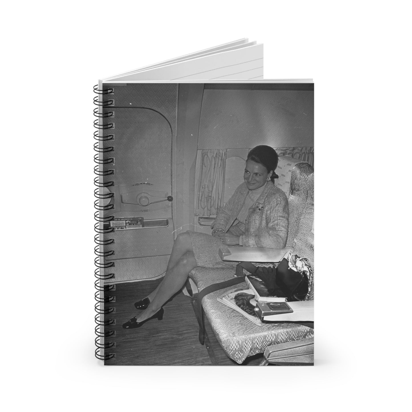 Vertrek prinses Irene van Schiphol. De prinses in het Spiral Bound Ruled Notebook with Printed Cover