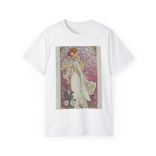 Affiche pour le Théâtre de la Renaissance, "la Dame aux Camélias". White T-Shirt Gildan 2000 Cotton Unisex