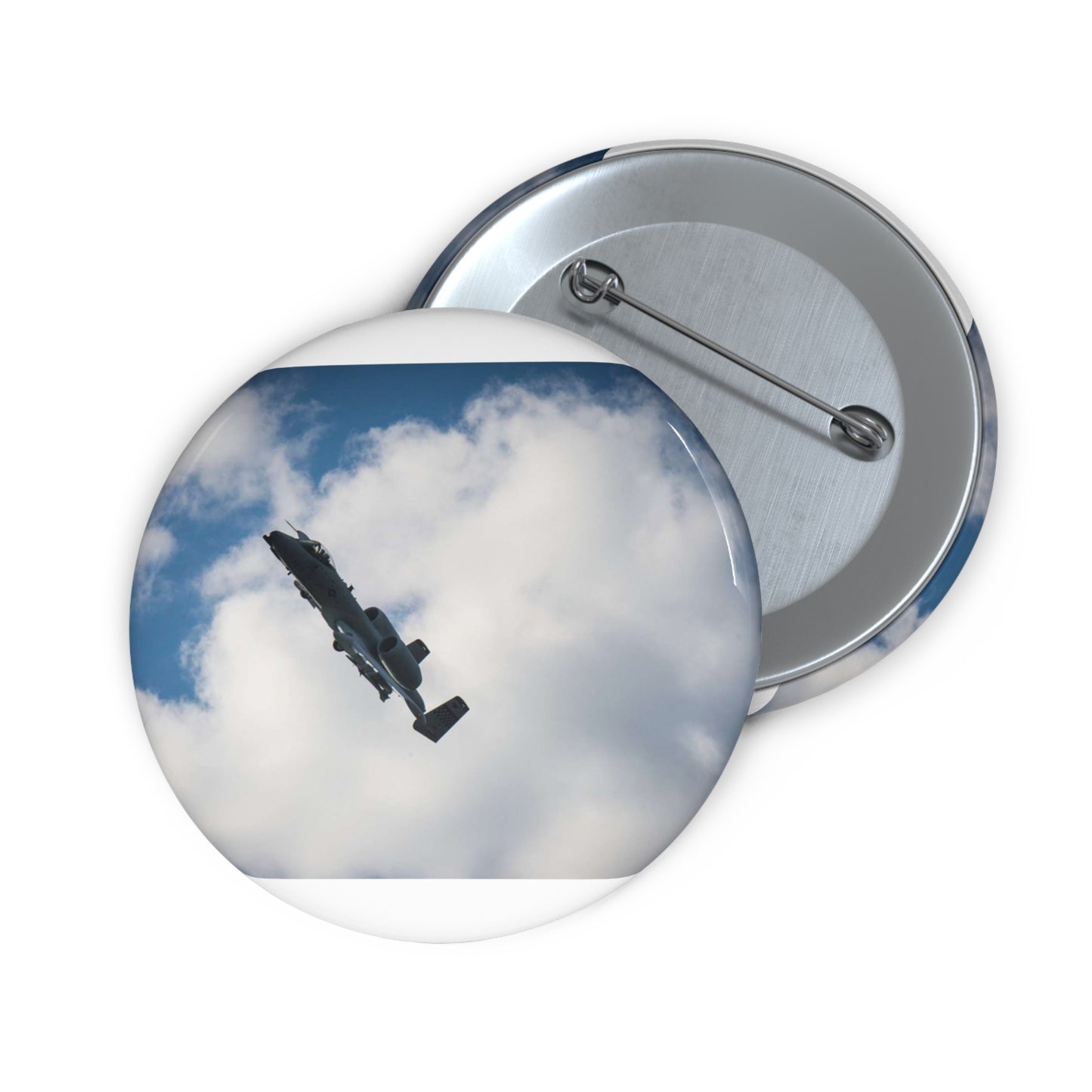 An A-10 Thunderbolt II assigned to the 51st Fighter Pin Buttons with Crisp Design