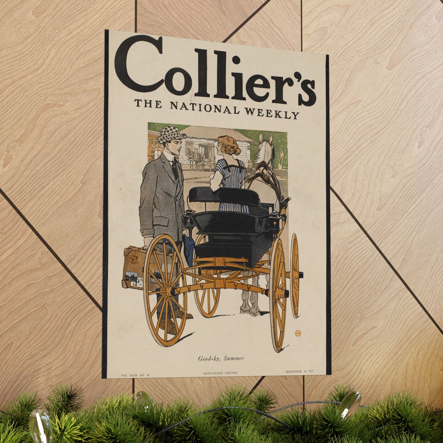 Collier's, the national weekly. Good-by, summer. High Quality Matte Wall Art Poster for Home, Office, Classroom